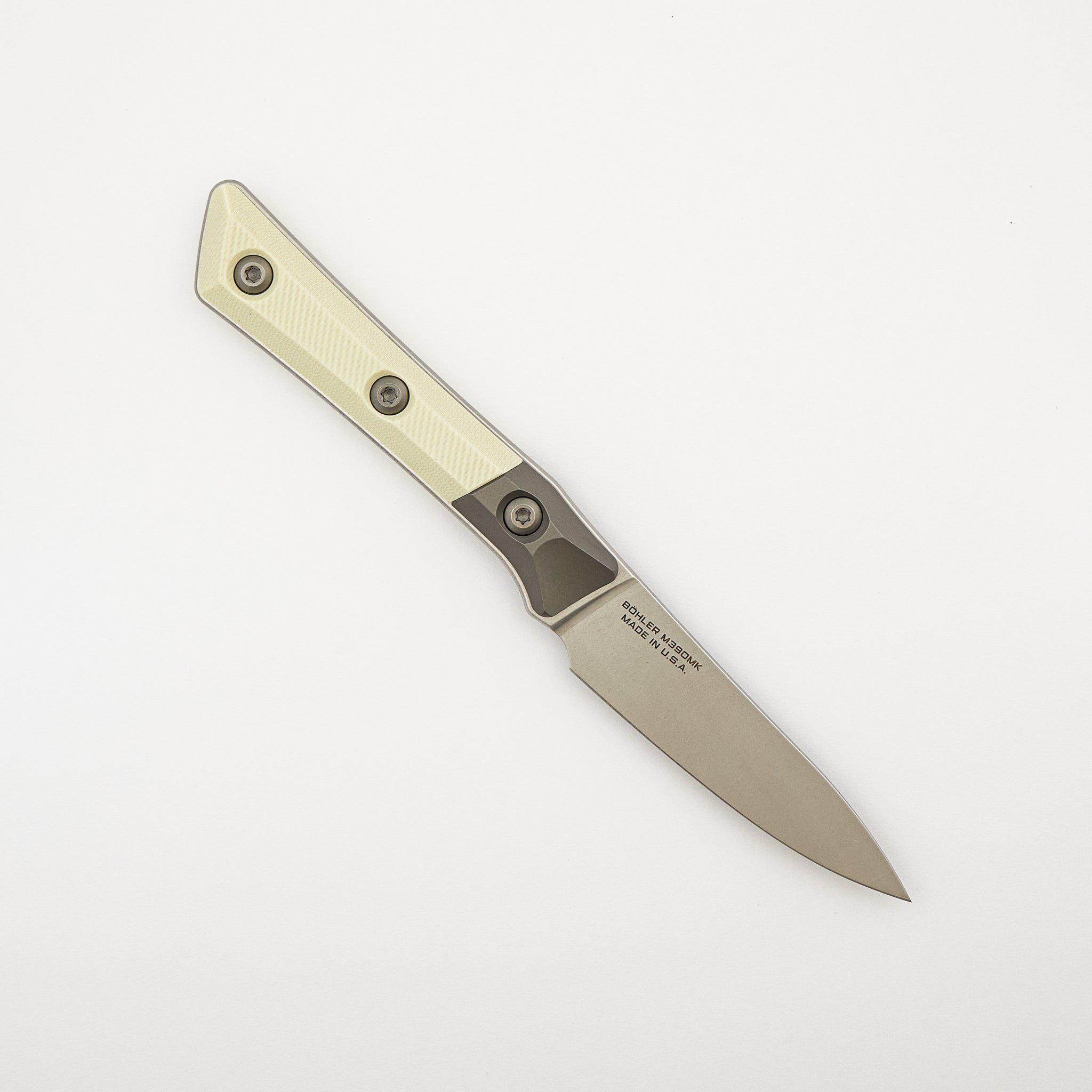 Pairing Knife - G10 Ivory - Bead Blast Bolster - Stonewash Standard - 3500B-10 IV