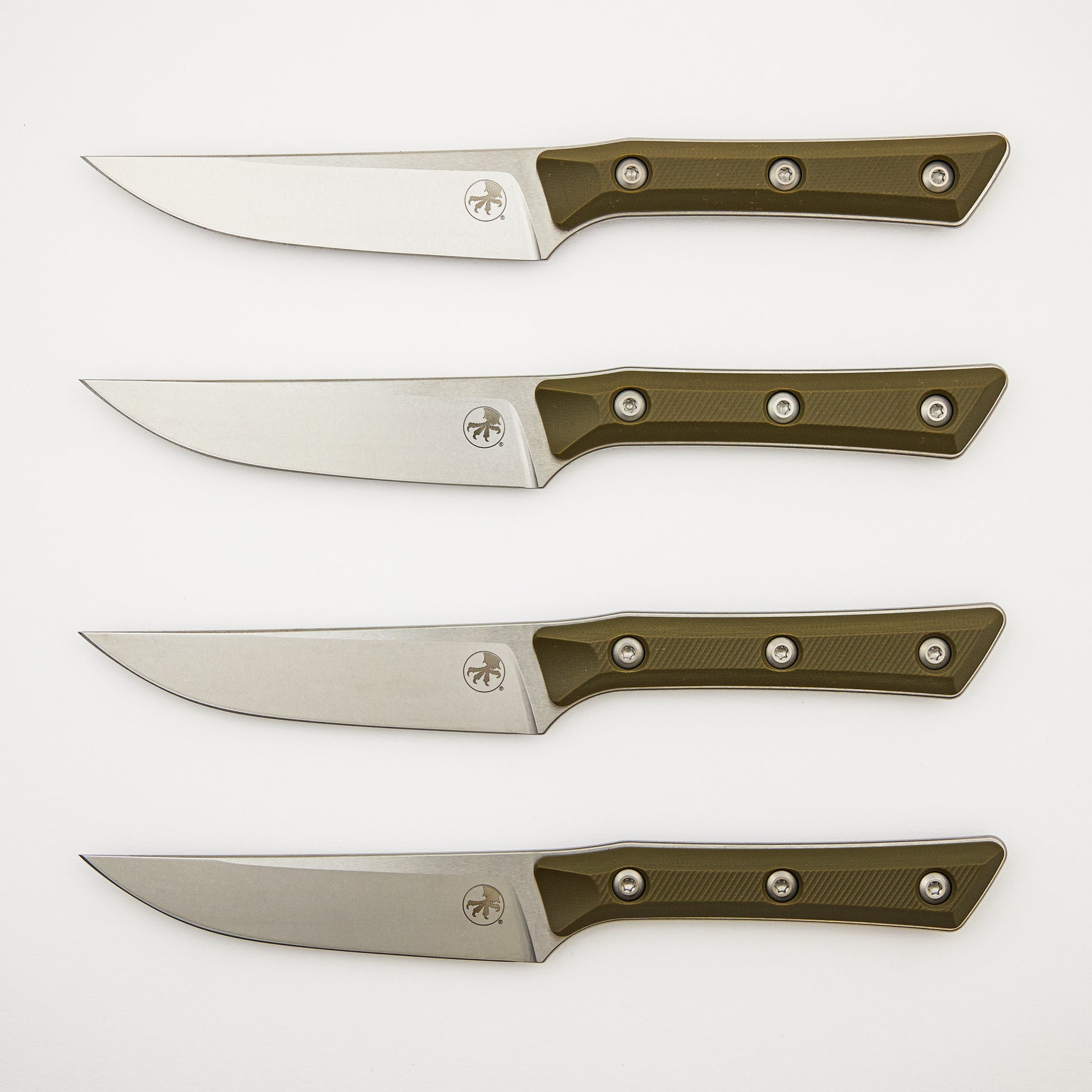 Steak Knife Set - G-10 OD Green - Stonewash Standard - 3600-10 SETOD