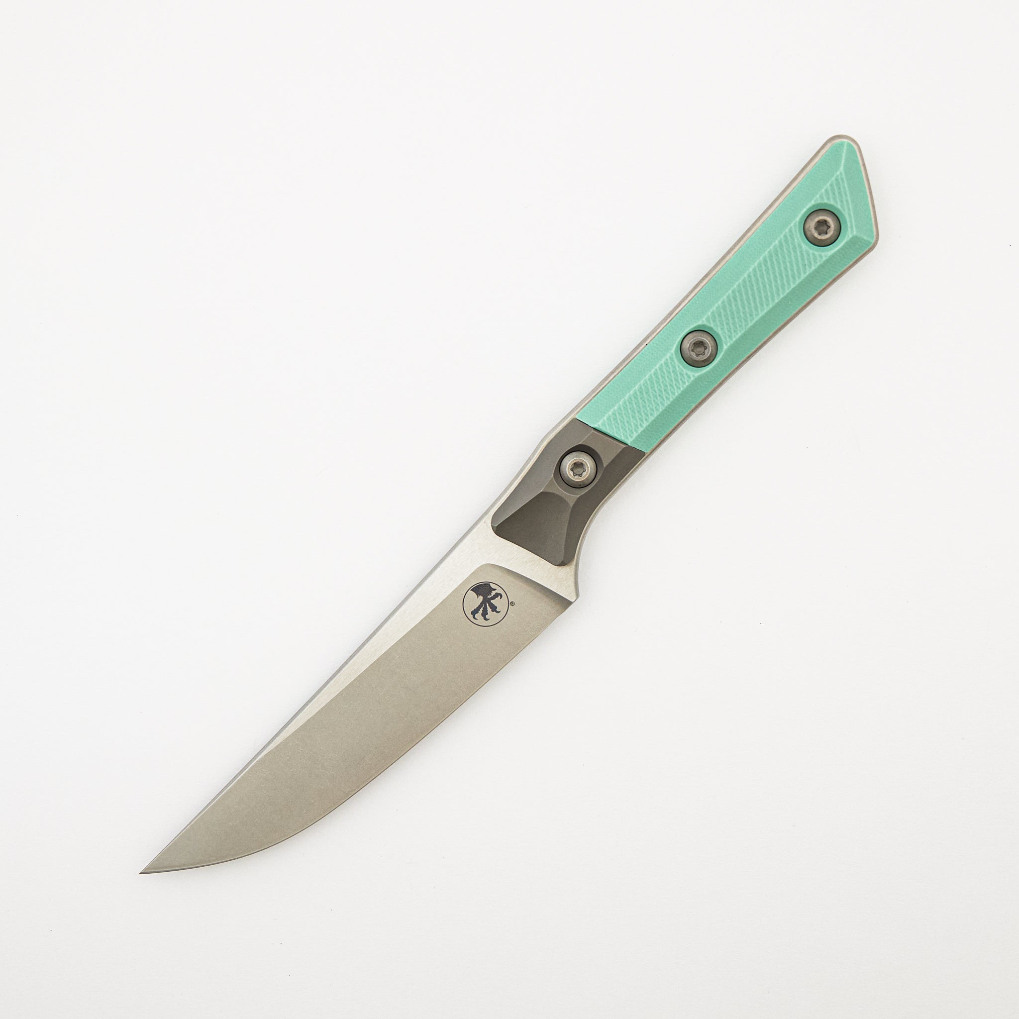 Steak Knife Set - G-10 Caribbean Blue - Bead Blast Bolster - Stonewash Standard - 3600B-10 SETCA
