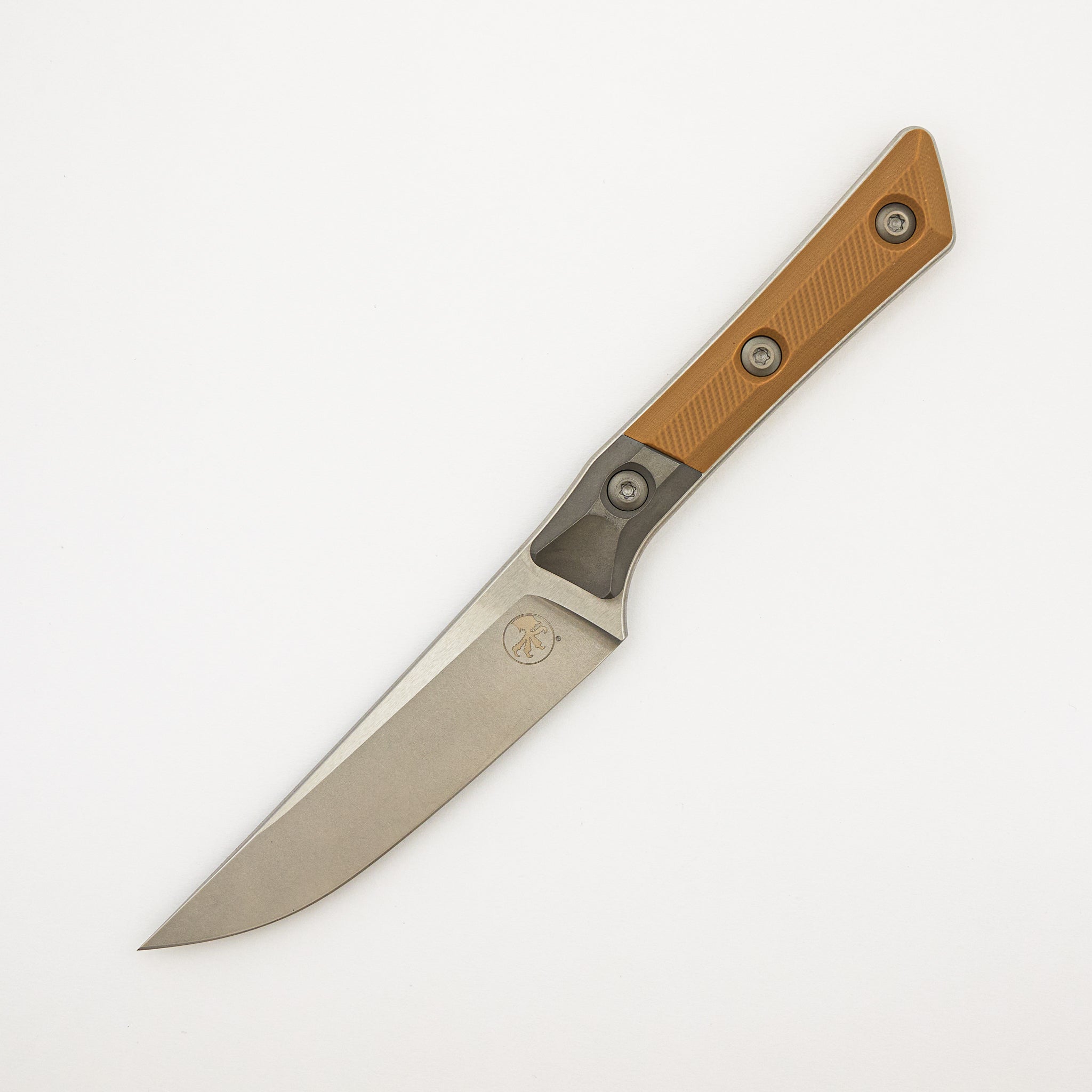 Steak Knife Set - G-10 Coyote Tan - Bead Blast Bolster - Stonewash Standard - 3600B-10 SETCE