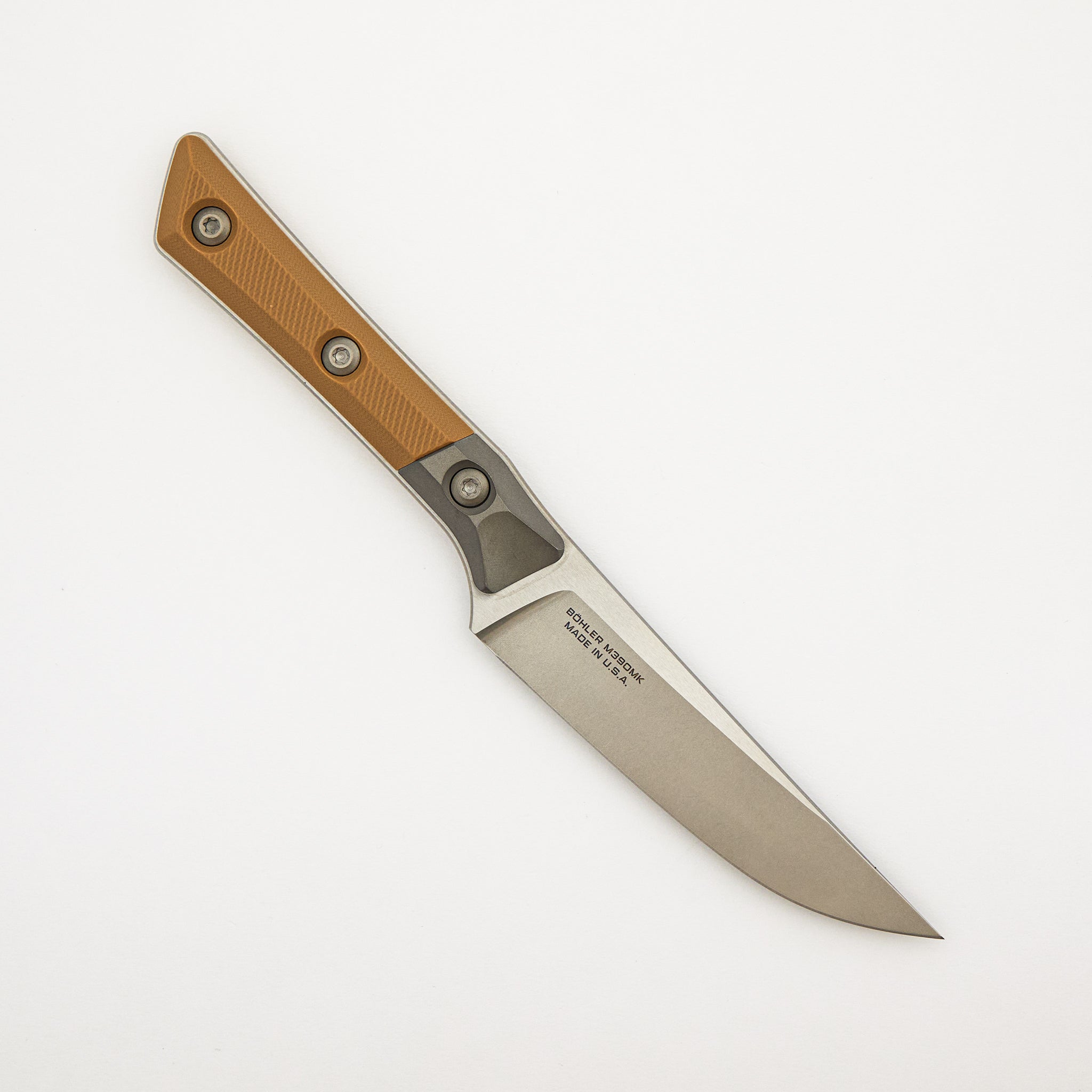 Steak Knife Set - G-10 Coyote Tan - Bead Blast Bolster - Stonewash Standard - 3600B-10 SETCE