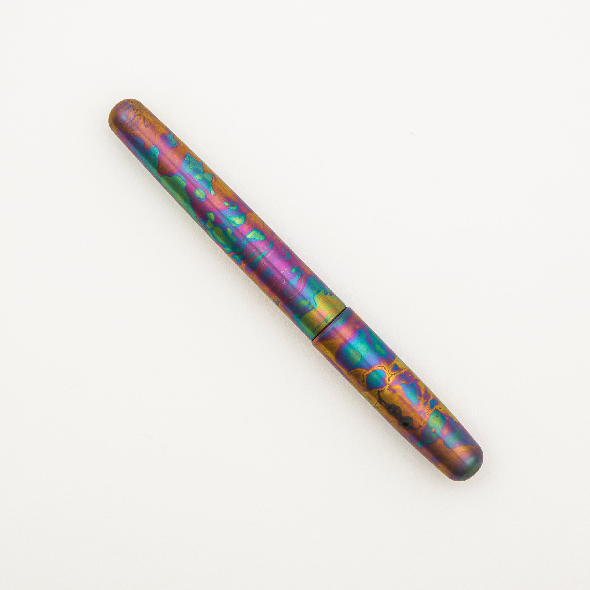 OG2 Fountain Pen - Titanium - Flamed Rainbow
