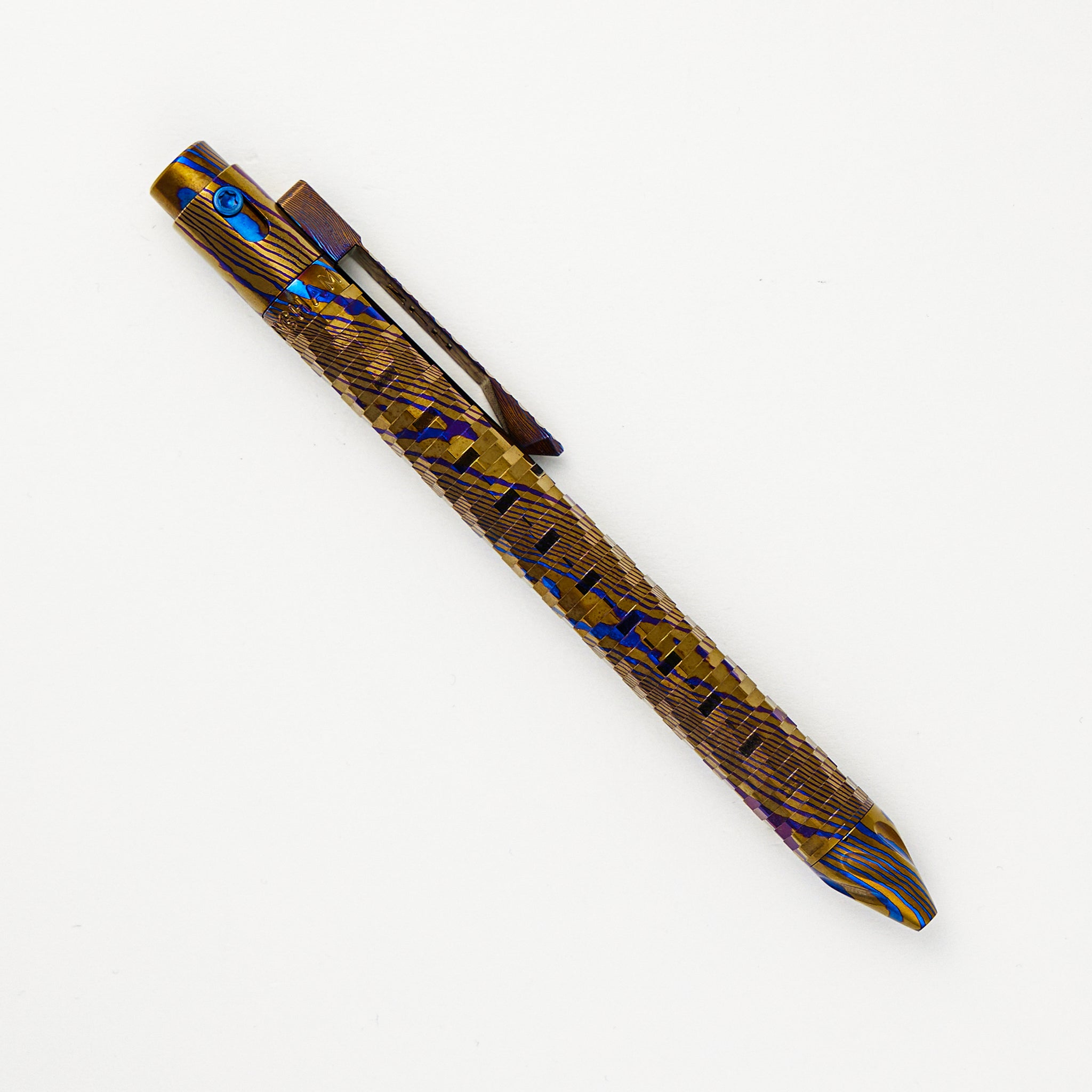 TiButton - MokuTi Parker Full Digital RHSL Full Build W/ Full Carved Machined Clip & Helix Tip