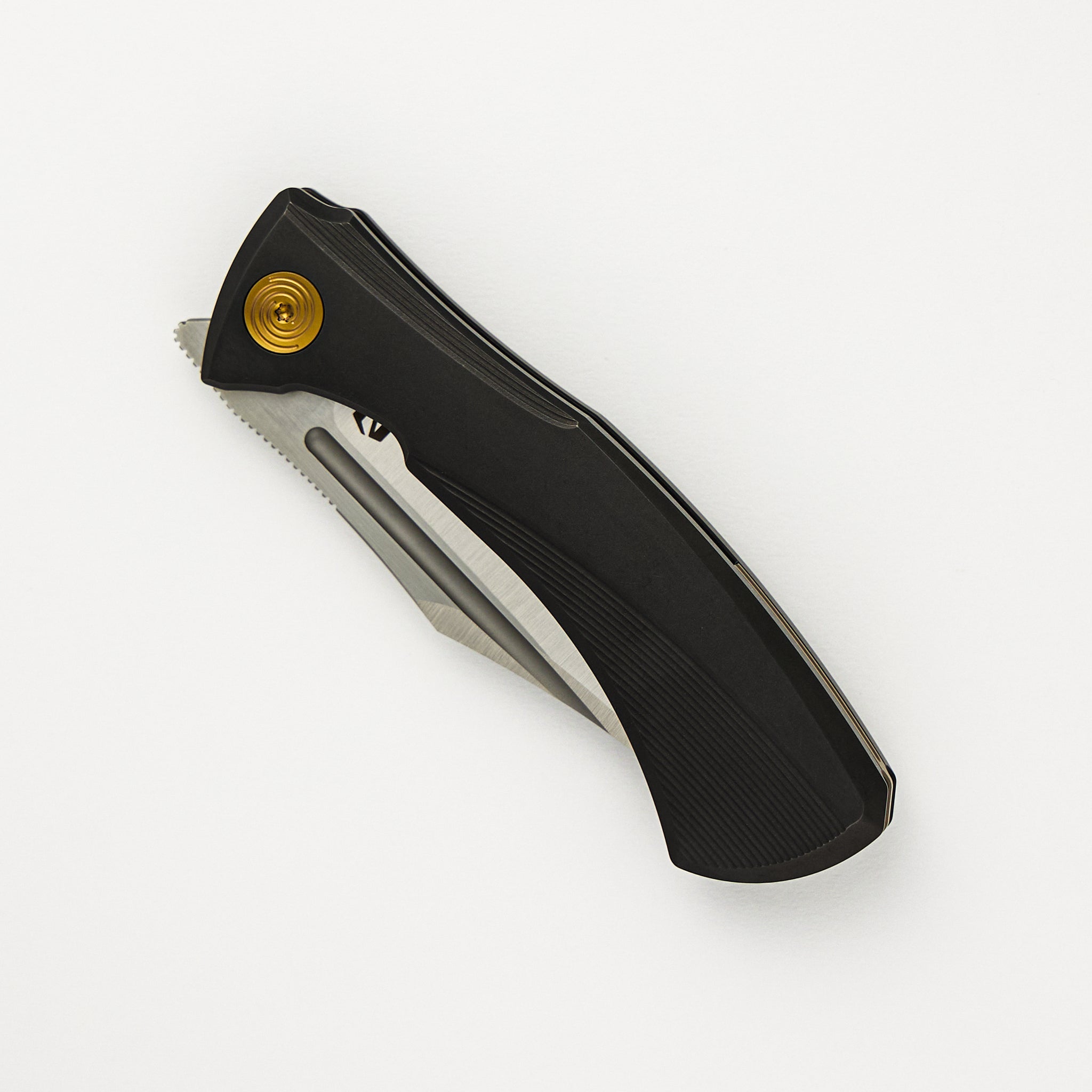 Ghoul - Ti Light Black PVD Handle - Belt Satin S90V Blade