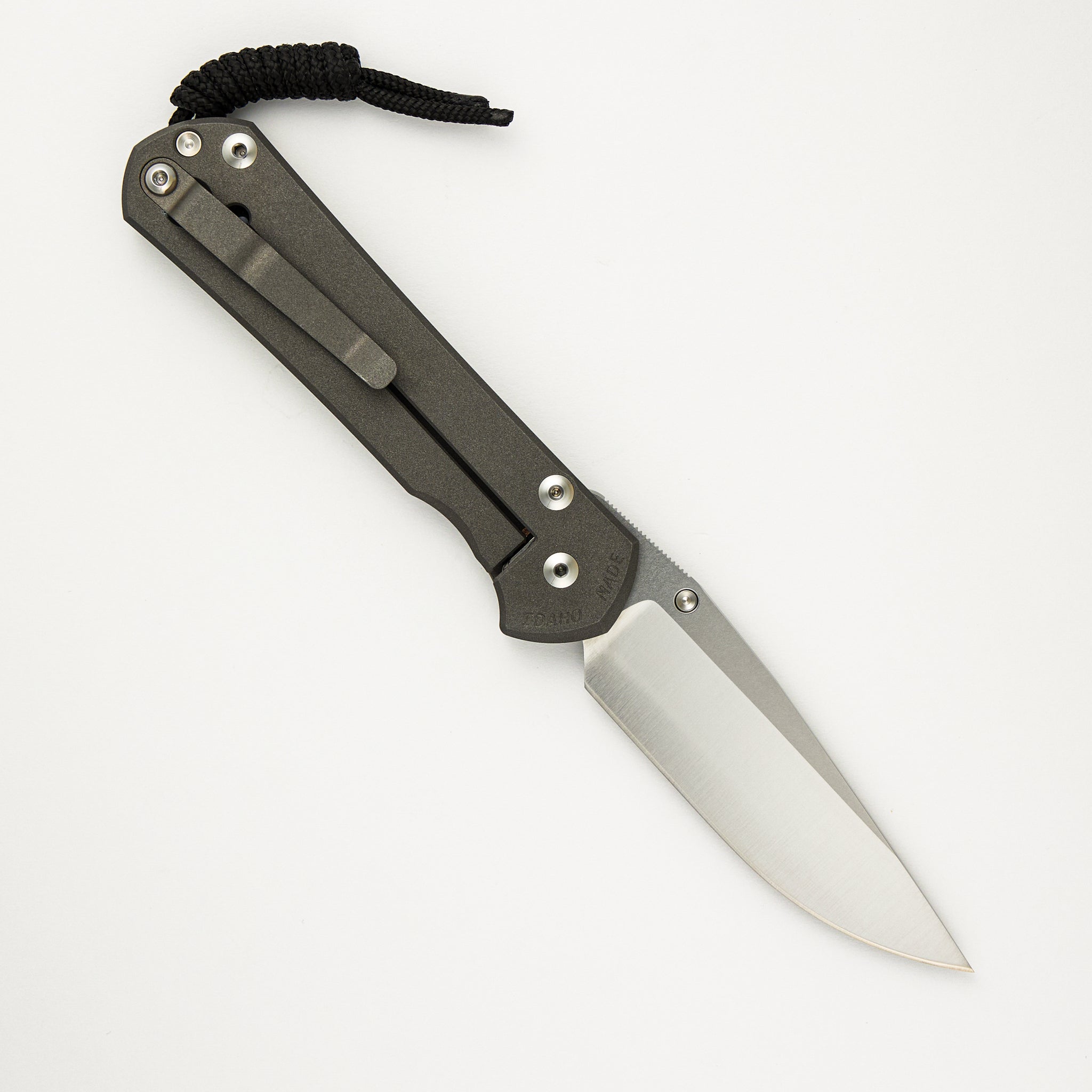 Large Sebenza 31 - Unique Graphic - Drop Point CPM MagnaCut Blade - Silver Single Thumb Lug