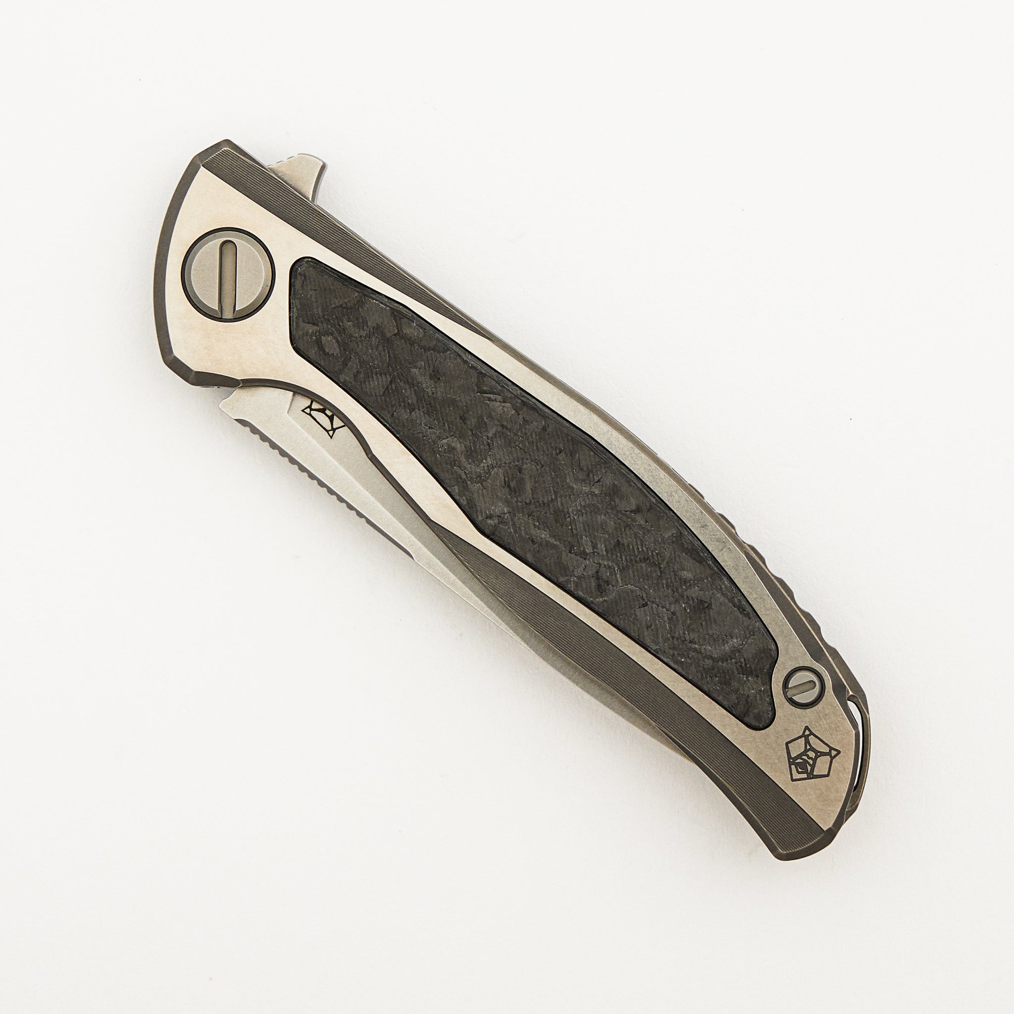 F95NL Gen. 5 - M390 Blade - Titanium Handle - Black TechnoCarbo Inlays - MRBS