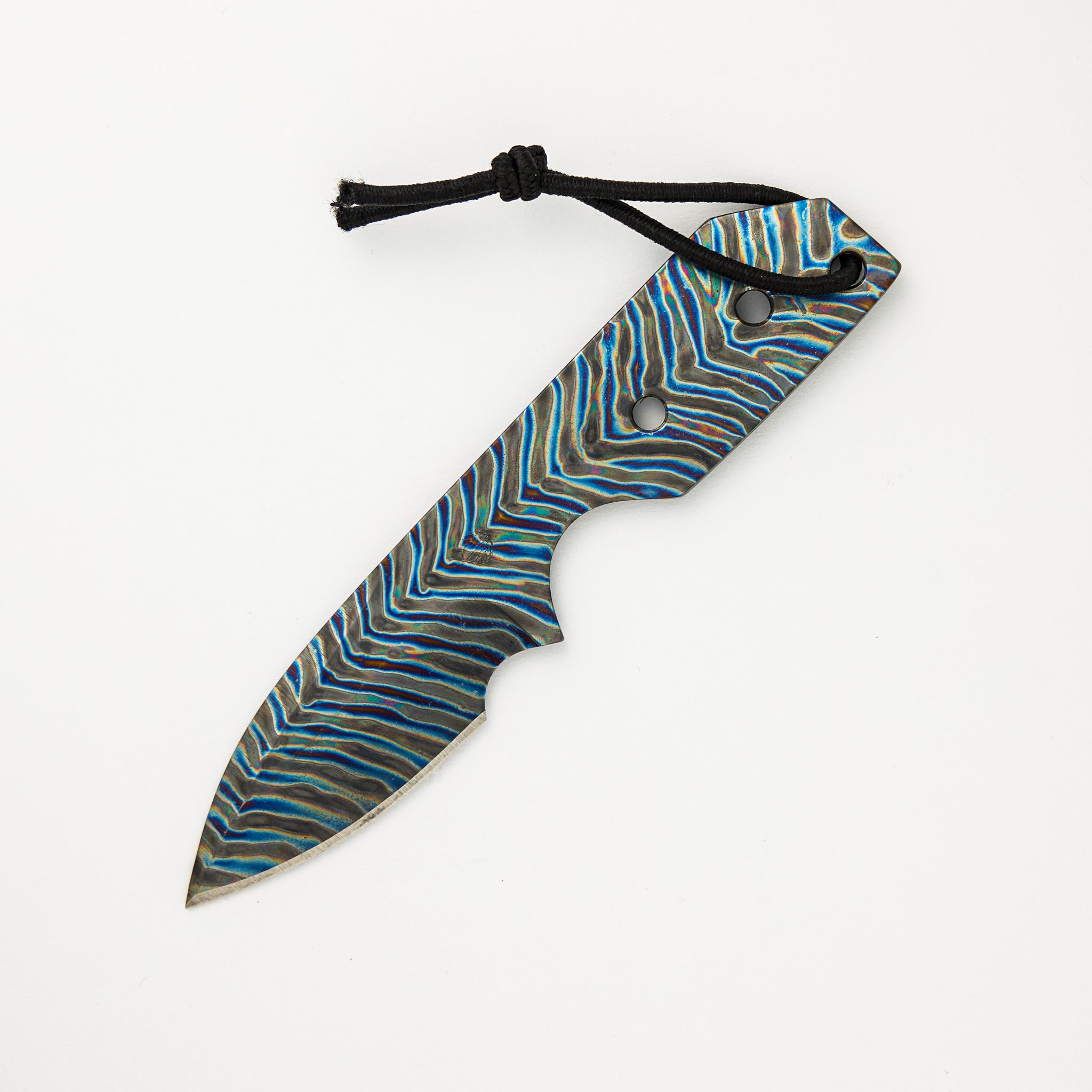 Flamed Titanium Fixed Blade