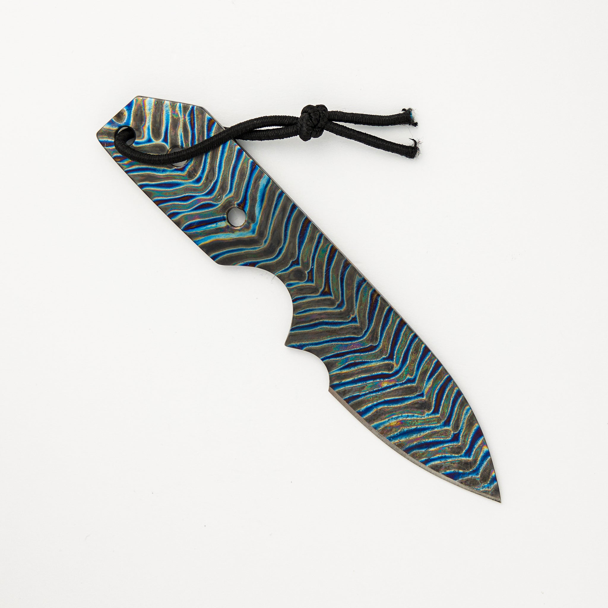 Flamed Titanium Fixed Blade