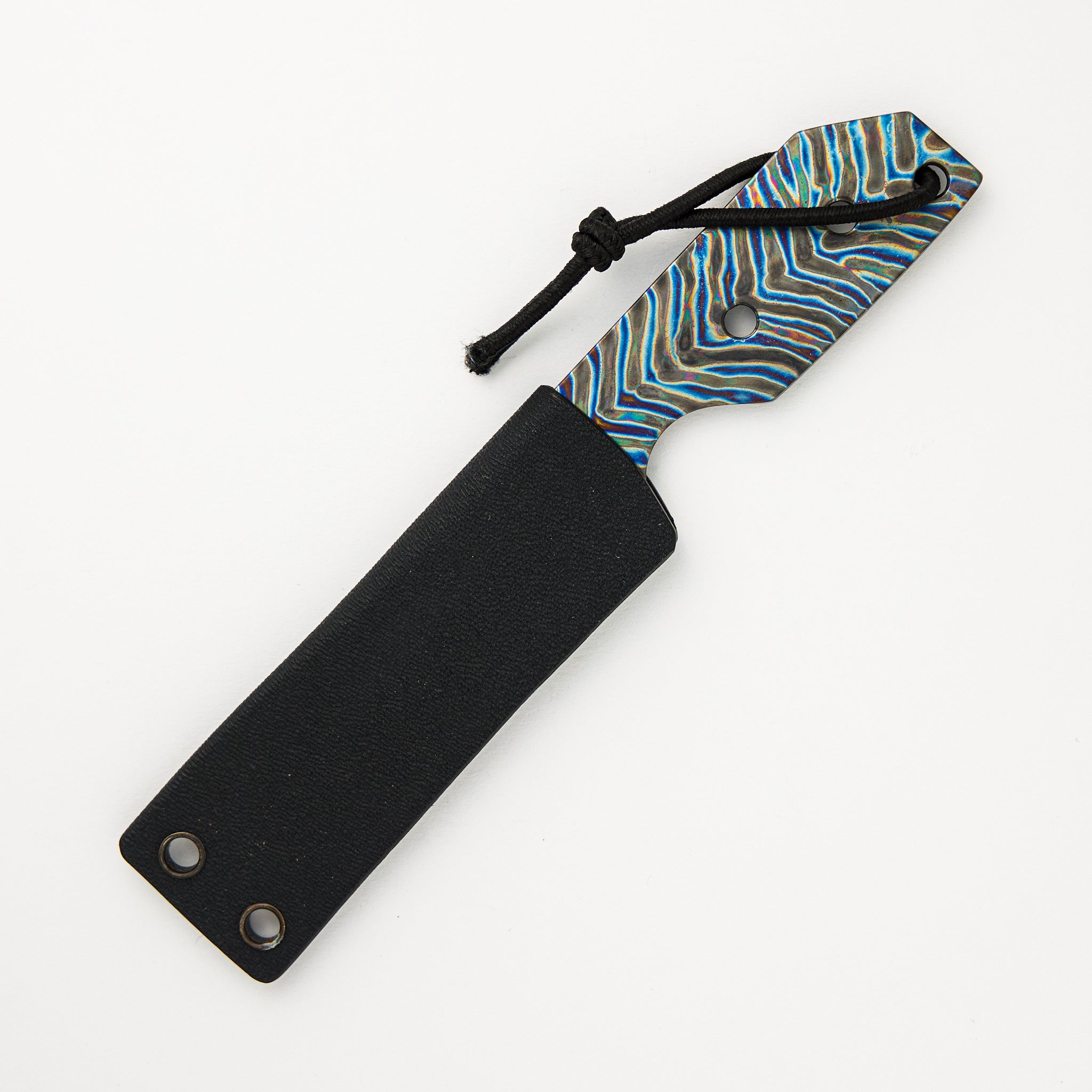 Flamed Titanium Fixed Blade
