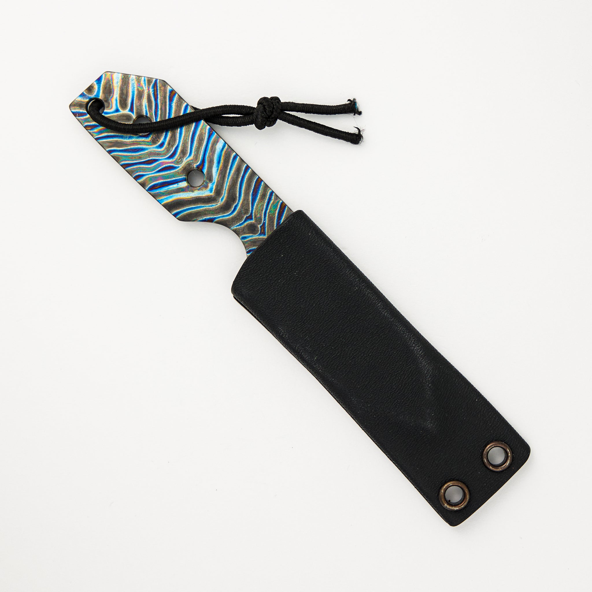 Flamed Titanium Fixed Blade
