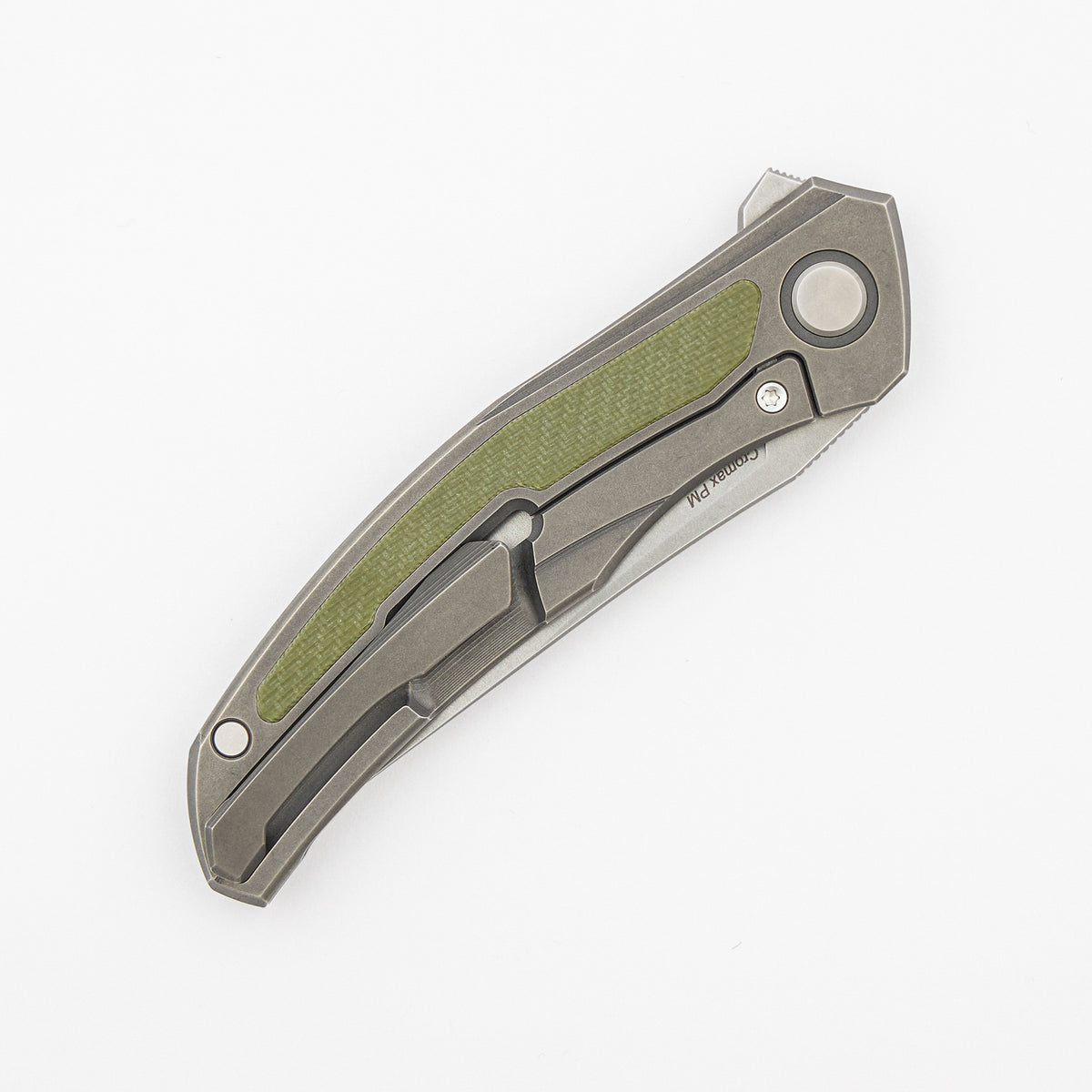 Ursus Quantum - Cromax PM Blade - Titanium Handle - Green G10 Inlay - MRBS