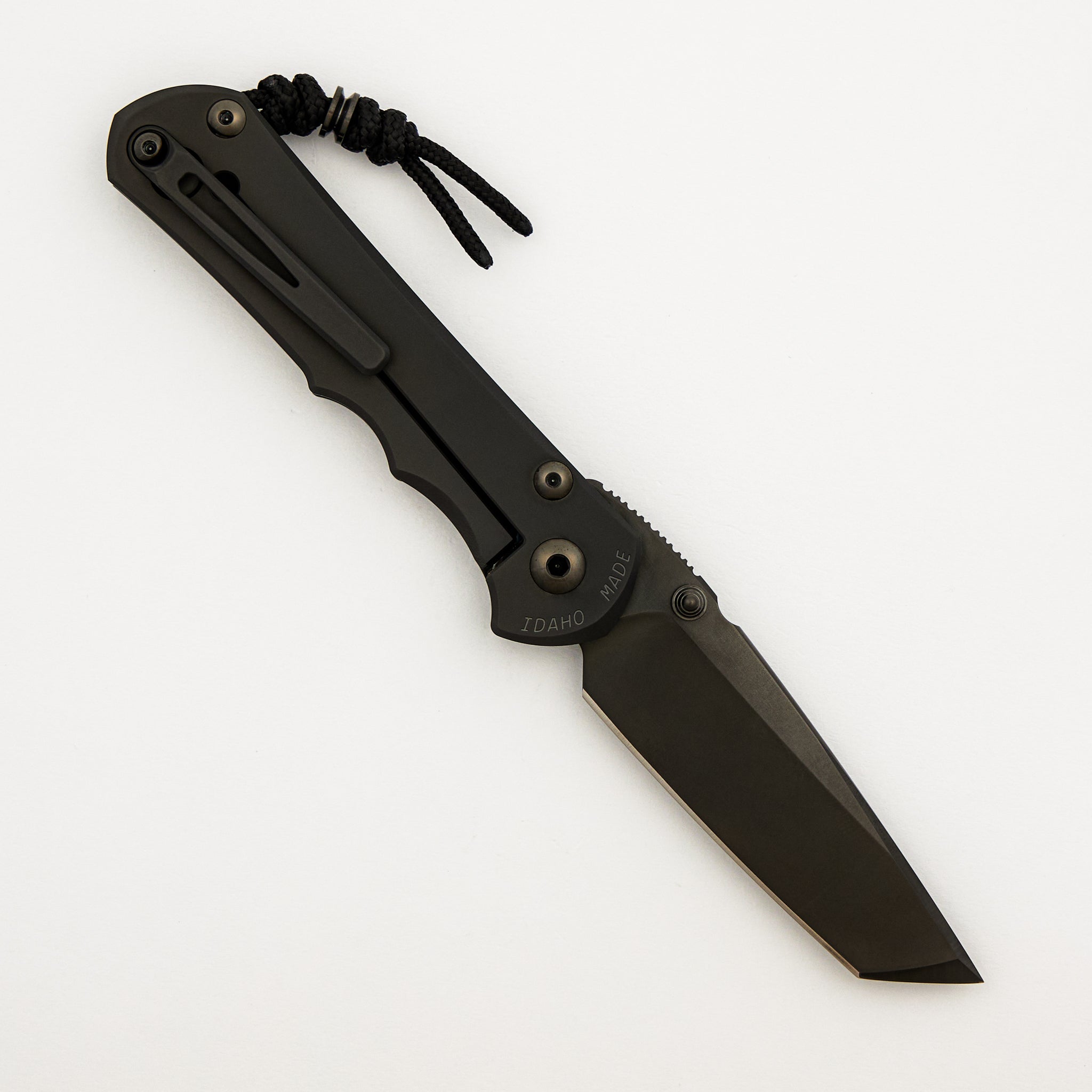 Large Inkosi - Black DLC - Tanto Black DLC MagnaCut Blade - Black DLC Hardware - MIM Clip