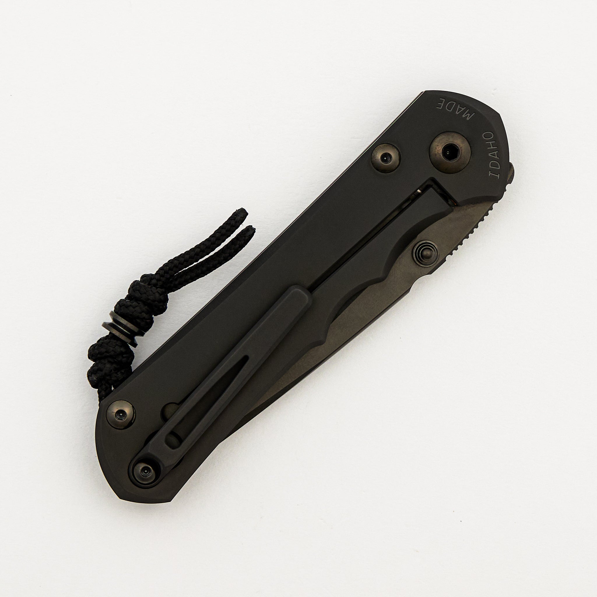 Large Inkosi - Black DLC - Tanto Black DLC MagnaCut Blade - Black DLC Hardware - MIM Clip