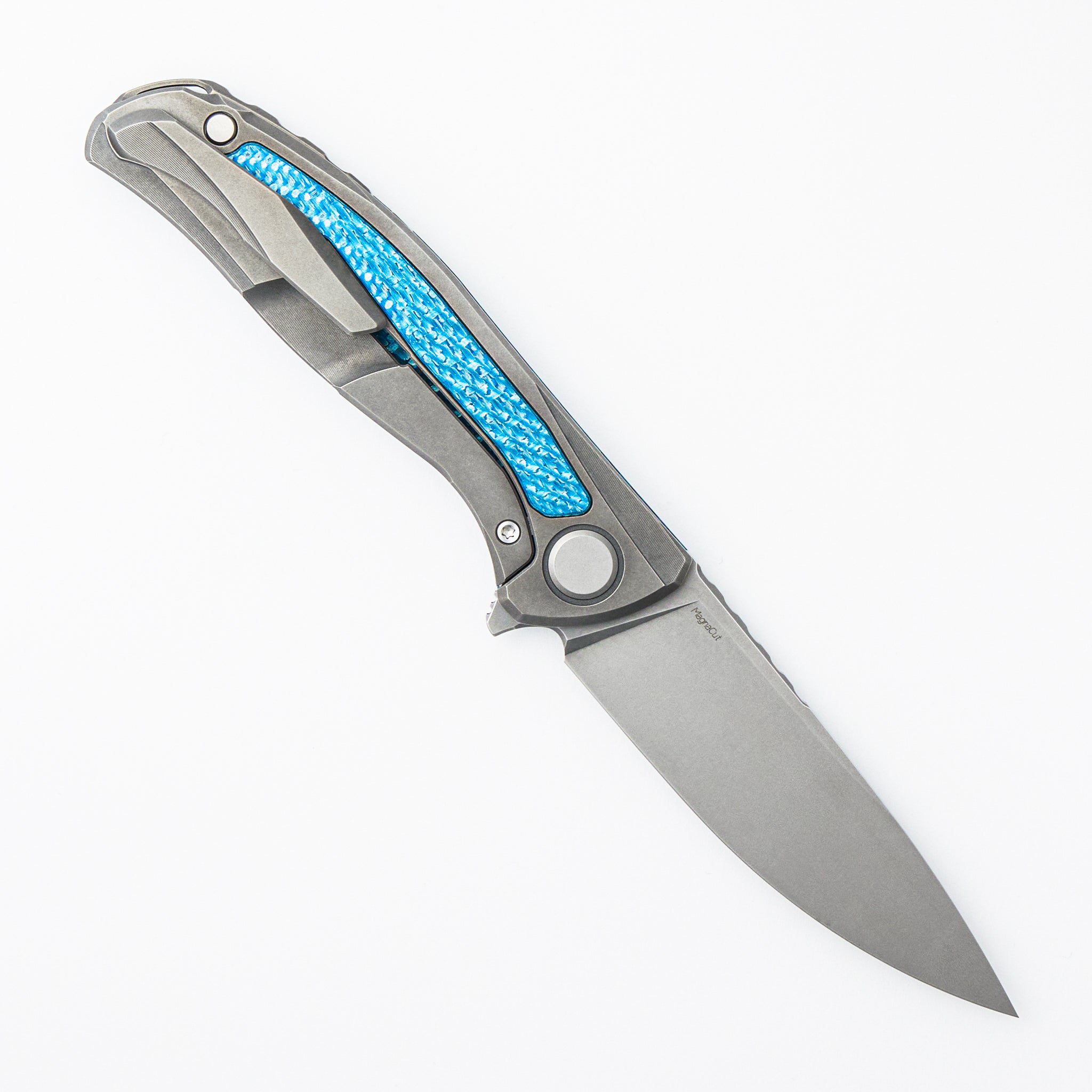 Hati - MagnaCut Blade - Aquamarine Alutex/Titanium Handle - MRBS