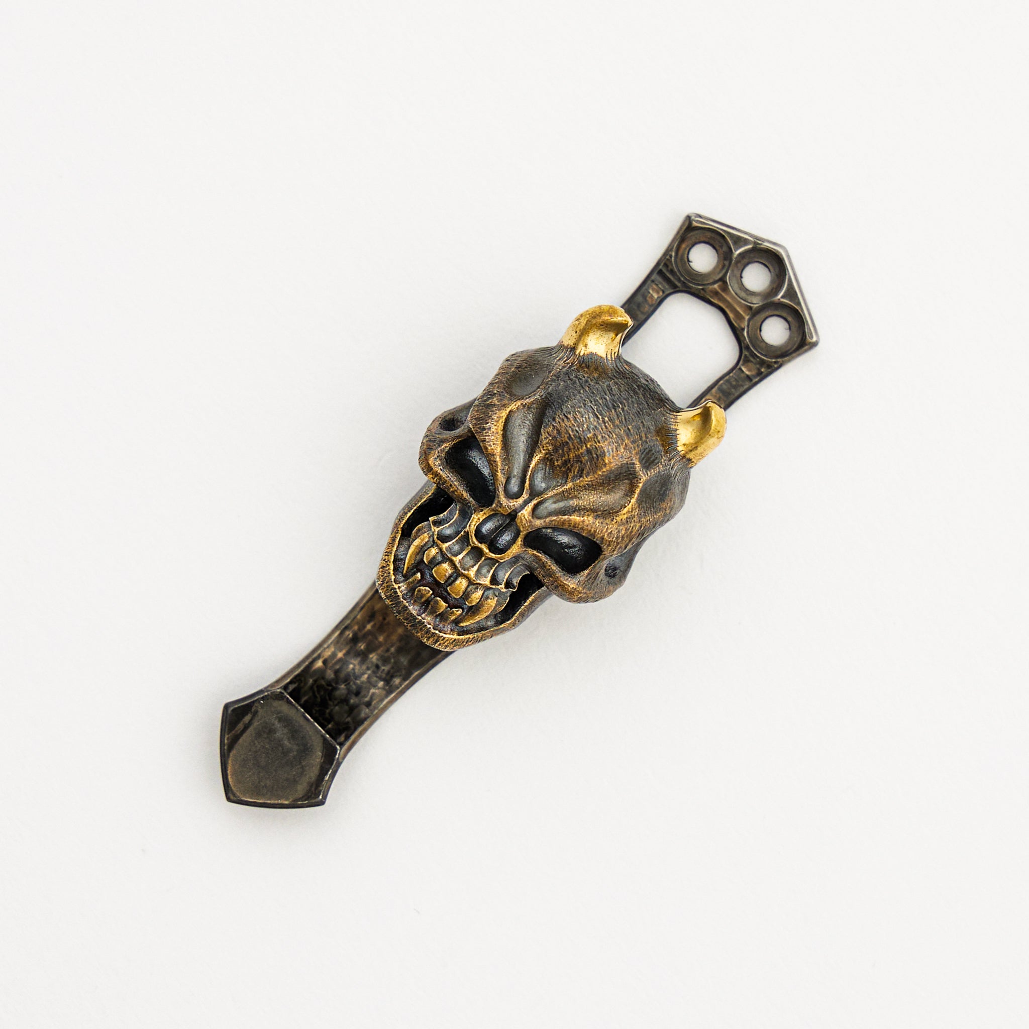 Ti2 Design Collaboration Bronze Hardness Hannya Three Hole Pocket Clip