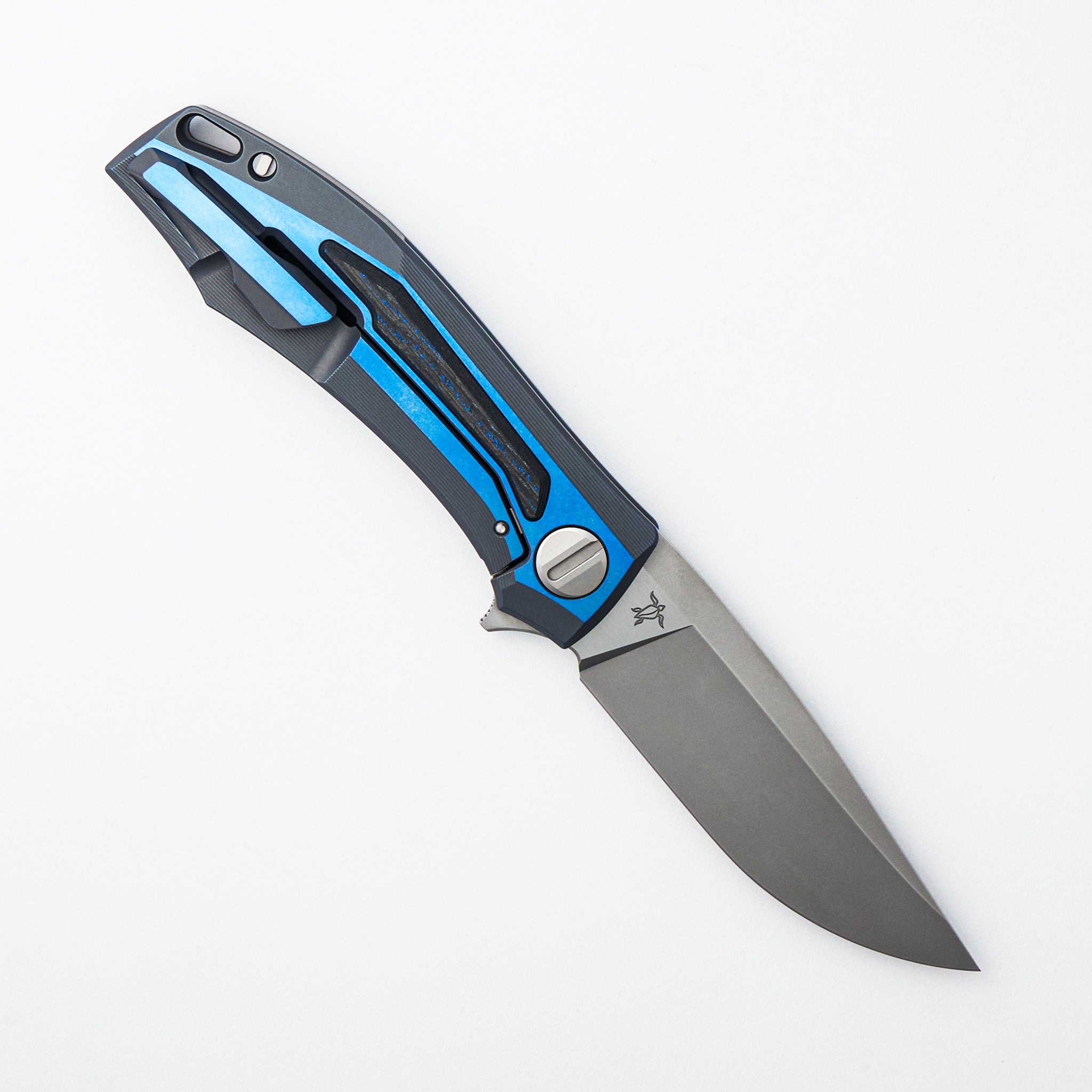 Stormy KMP (RKMP) - S90V Blade - Titanium/Wind & Rain CarboTi Handle - SRRBS (Charles Marlowe Design)