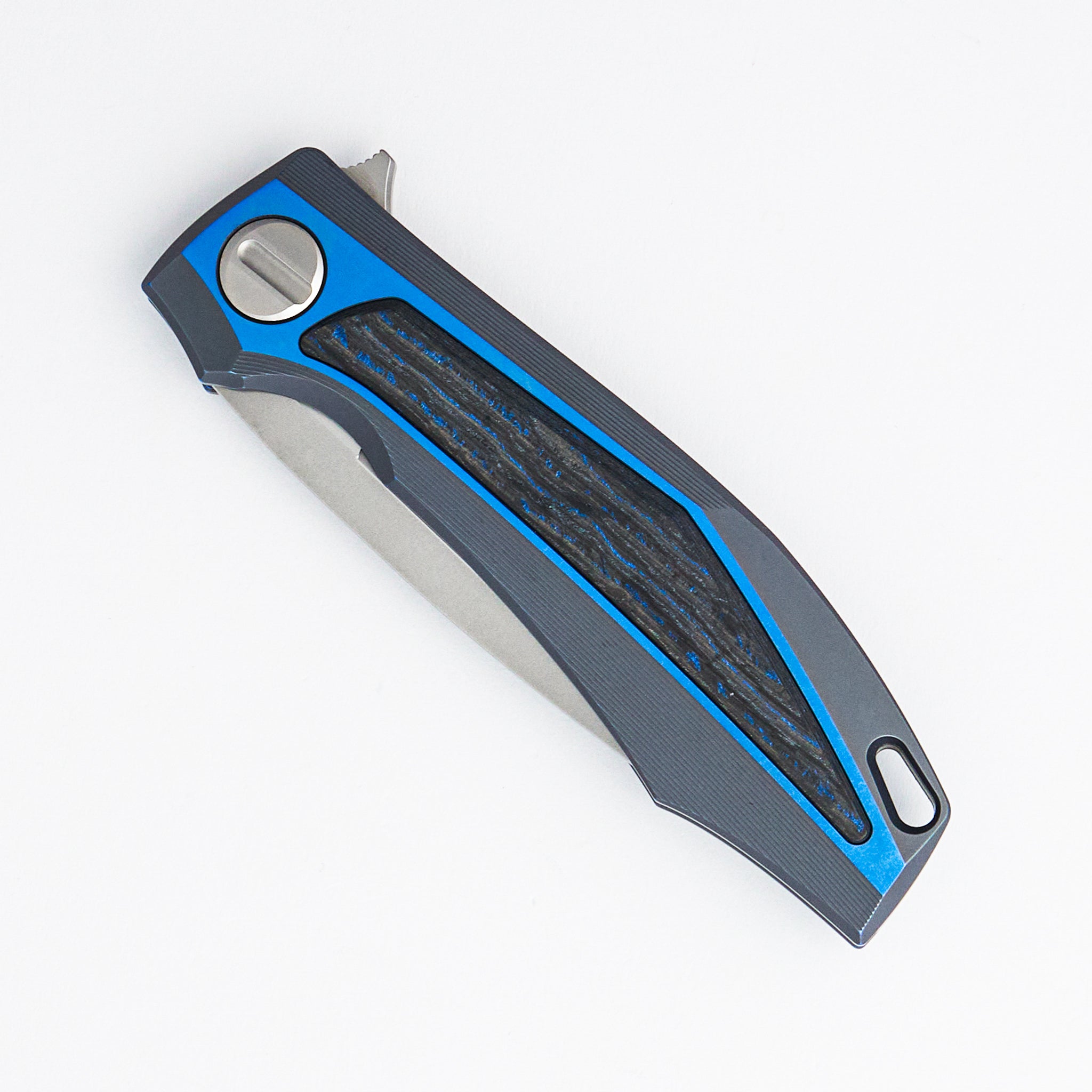 Stormy KMP (RKMP) - S90V Blade - Titanium/Wind & Rain CarboTi Handle - SRRBS (Charles Marlowe Design)