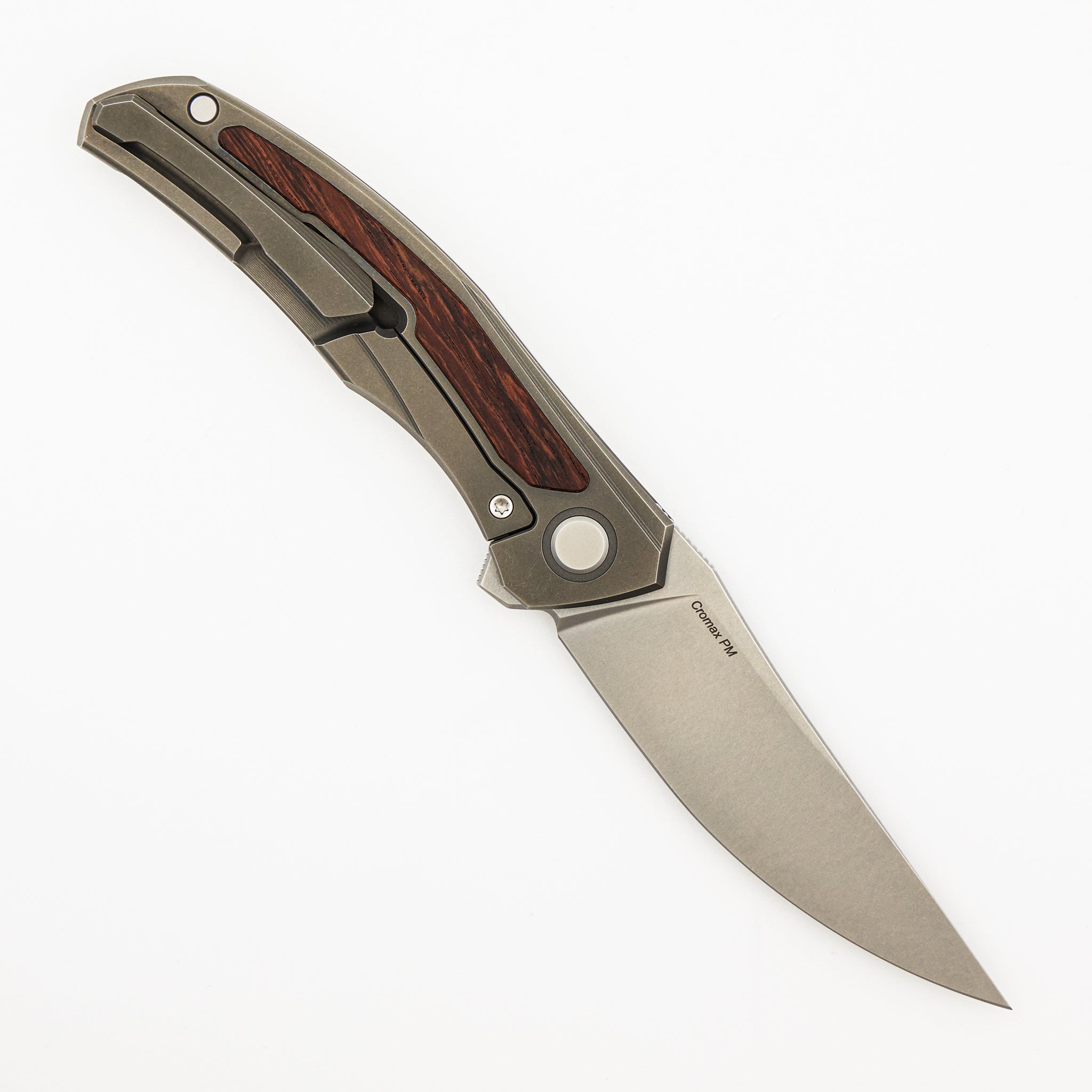 Ursus Quantum - Cromax PM Blade - Titanium Handle - Wood Inlay - SRBS