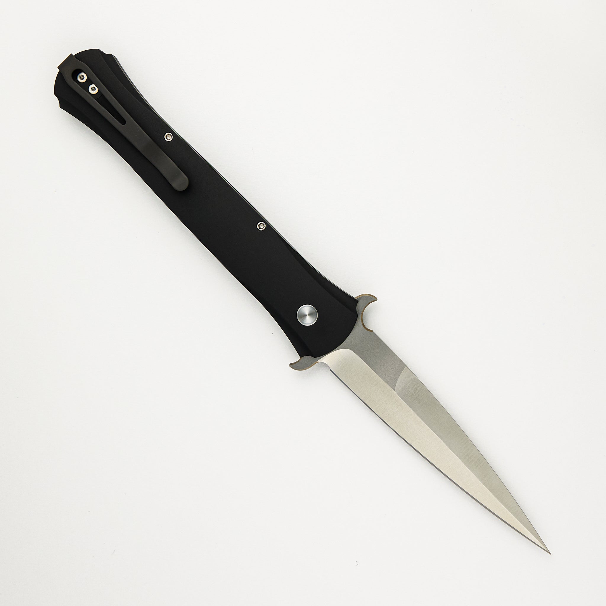 Large Don - 1921-MOP - Black Aluminum Handle - Satin Blade