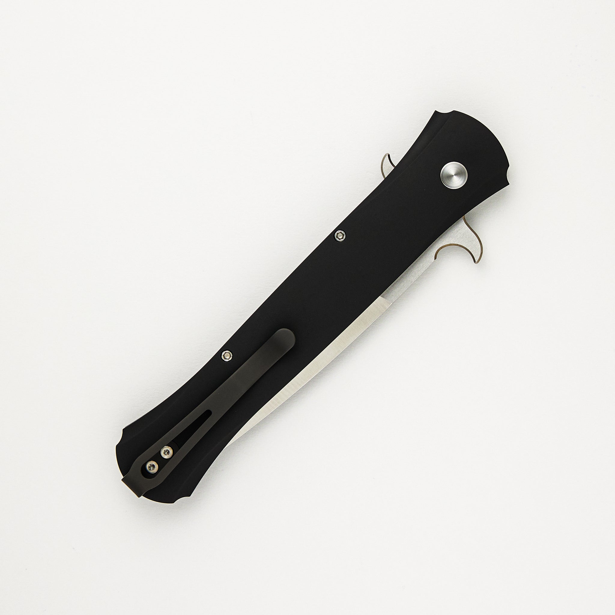 Large Don - 1921-MOP - Black Aluminum Handle - Satin Blade