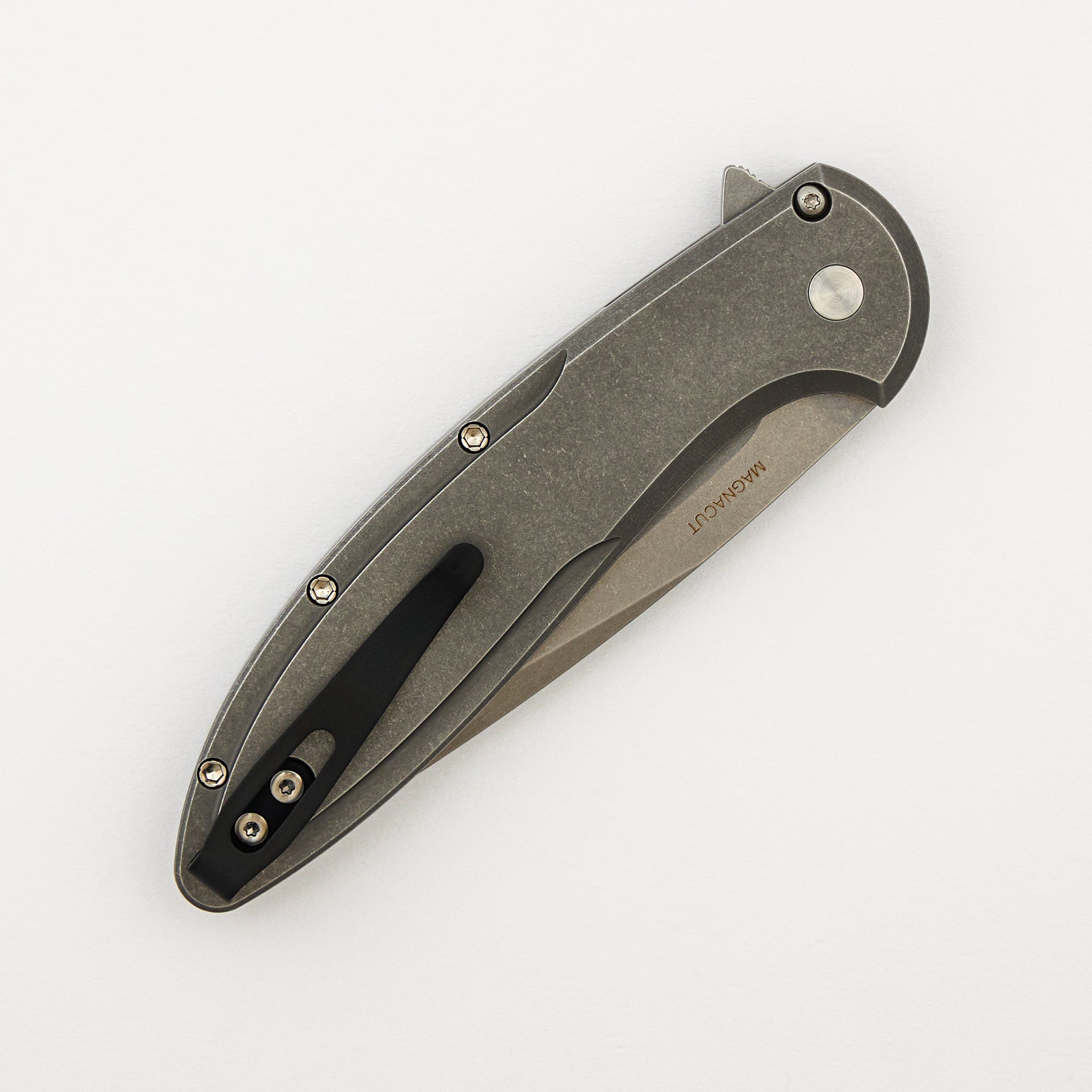 Cambria - 2025 Cambria Custom 014 - 2-Tone Blasted/Tumbled 17-4 Steel Handle - Copper TechnoCarbo Inlay - Stonewash MagnaCut Blade