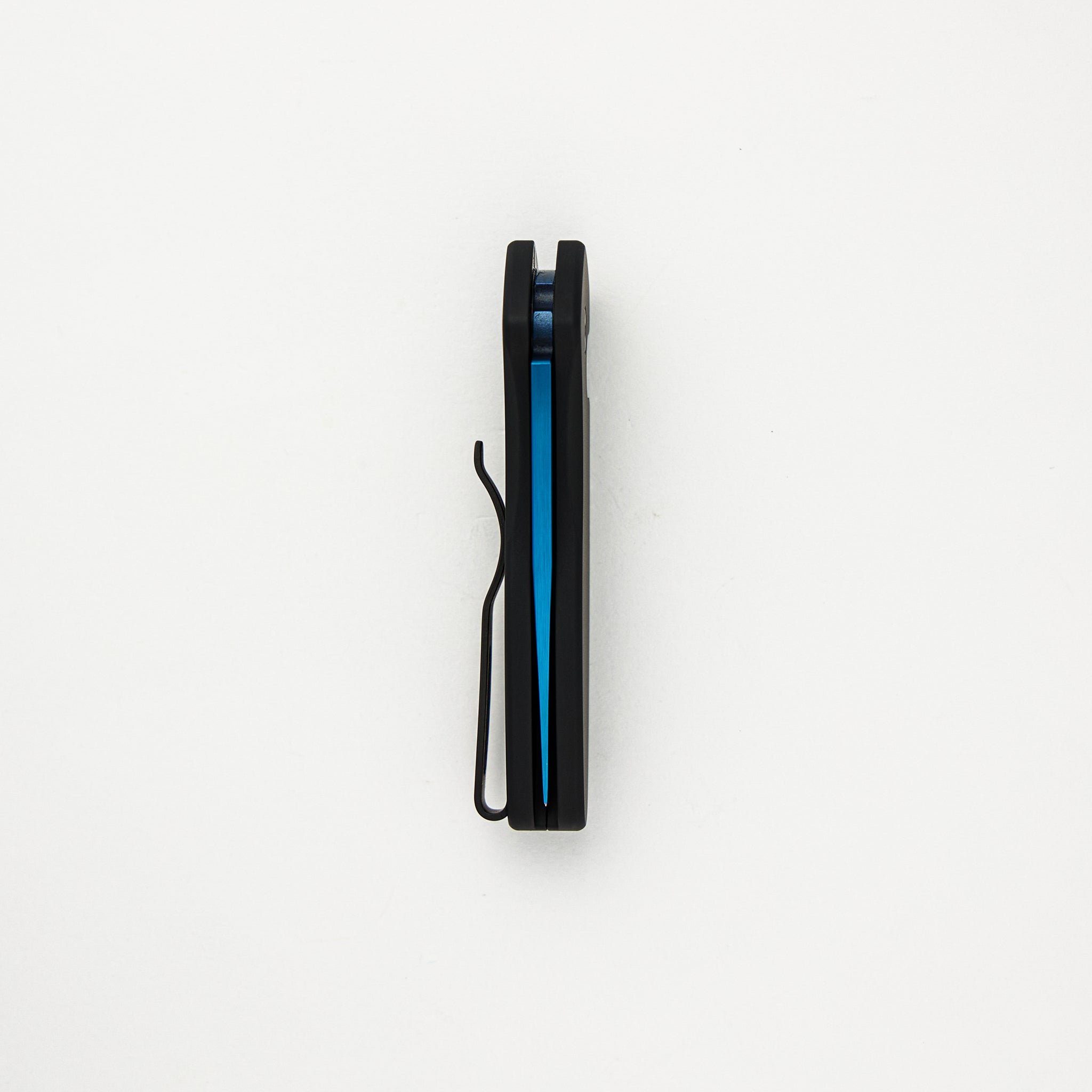 Sprint - 2907-SB - Black Handle - Abalone Button - Sapphire Blue S35VN Blade