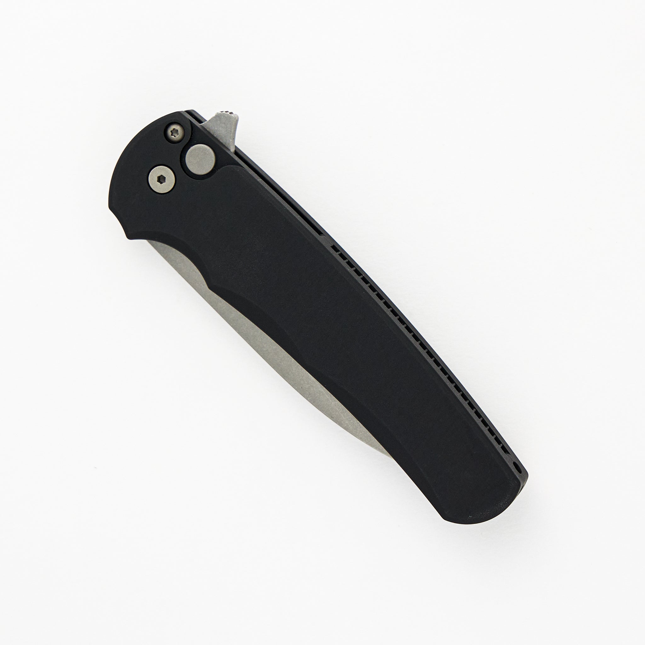 Malibu Flipper – Black Handle – Stonewash MagnaCut Wharncliffe Blade