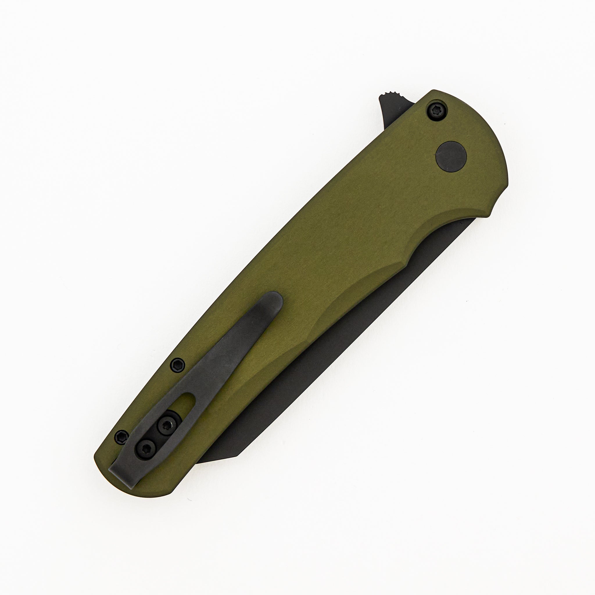 Malibu Flipper - 5403-Green - Green Aluminum Handle - DLC Black MagnaCut Reverse Tanto Blade