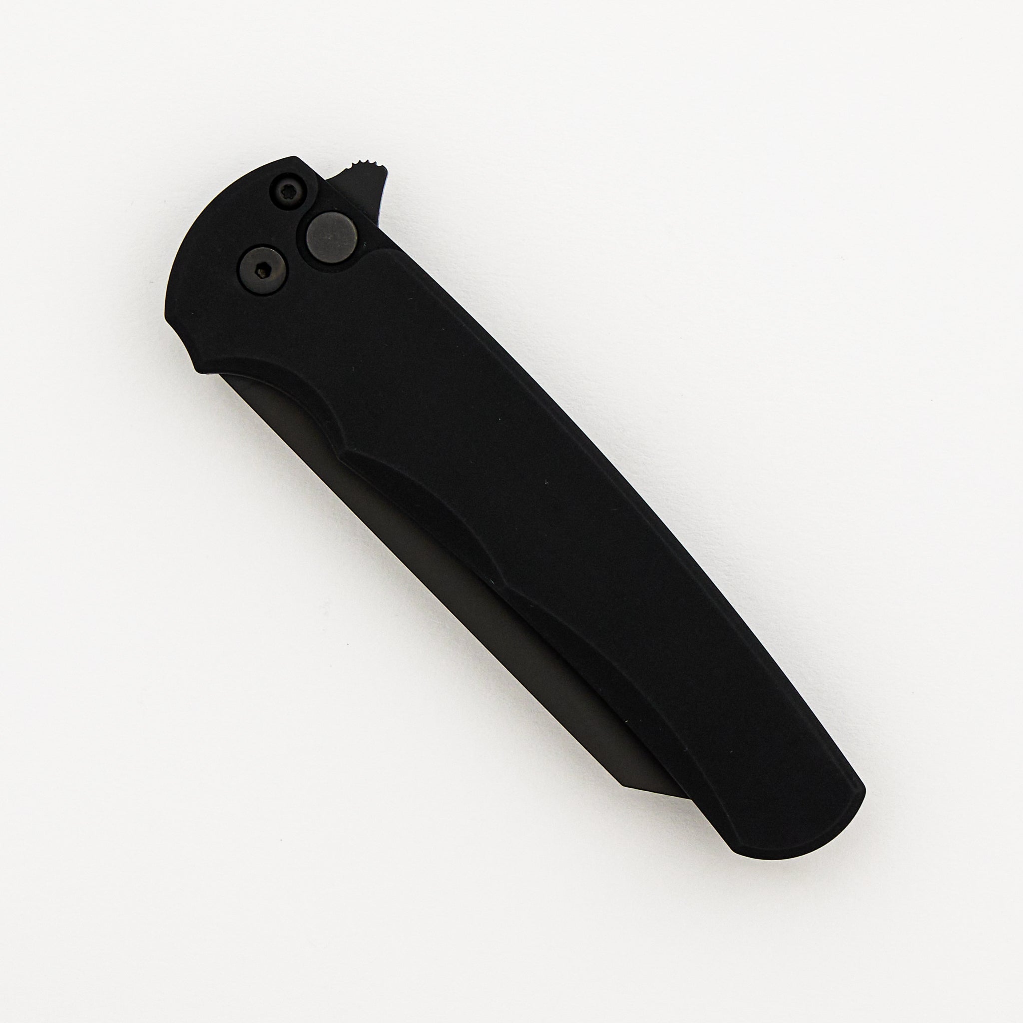 Malibu Flipper - 5403 - Smooth Black Handle - DLC Black Reverse Tanto MagnaCut Blade