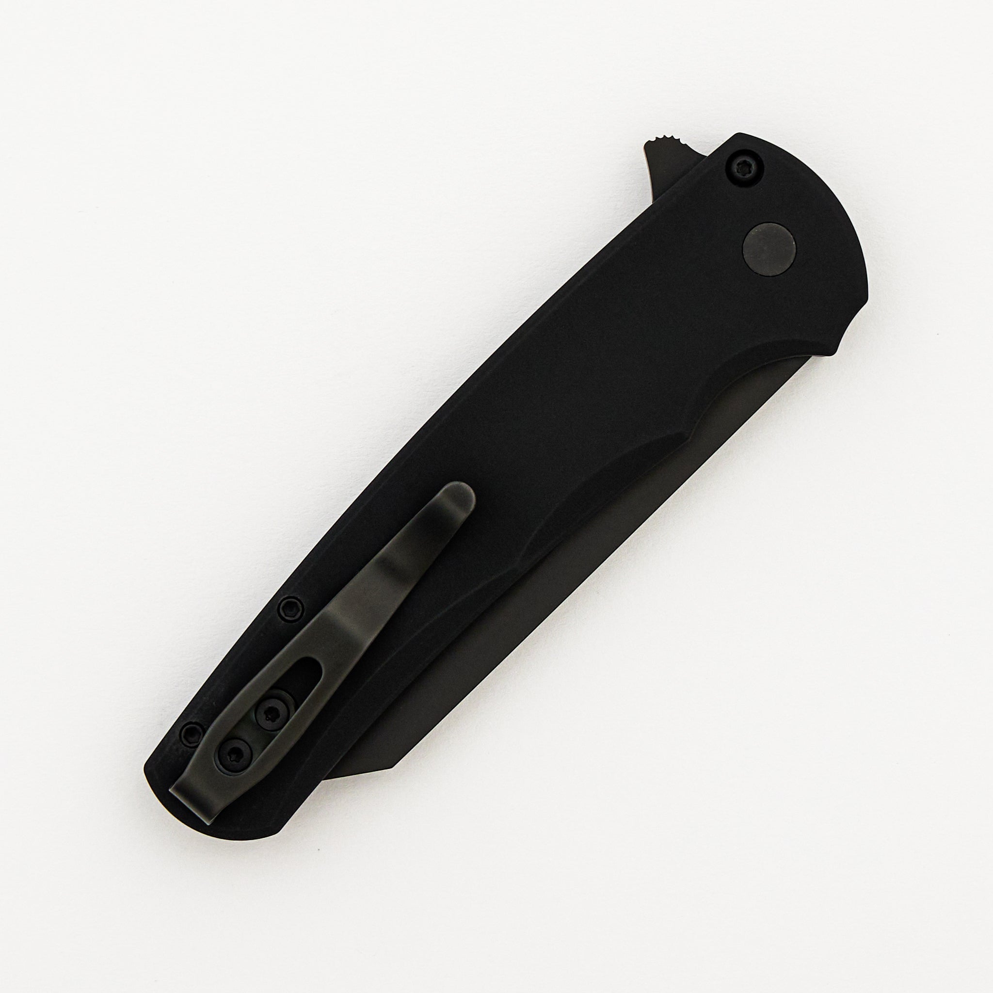 Malibu Flipper - 5403 - Smooth Black Handle - DLC Black Reverse Tanto MagnaCut Blade