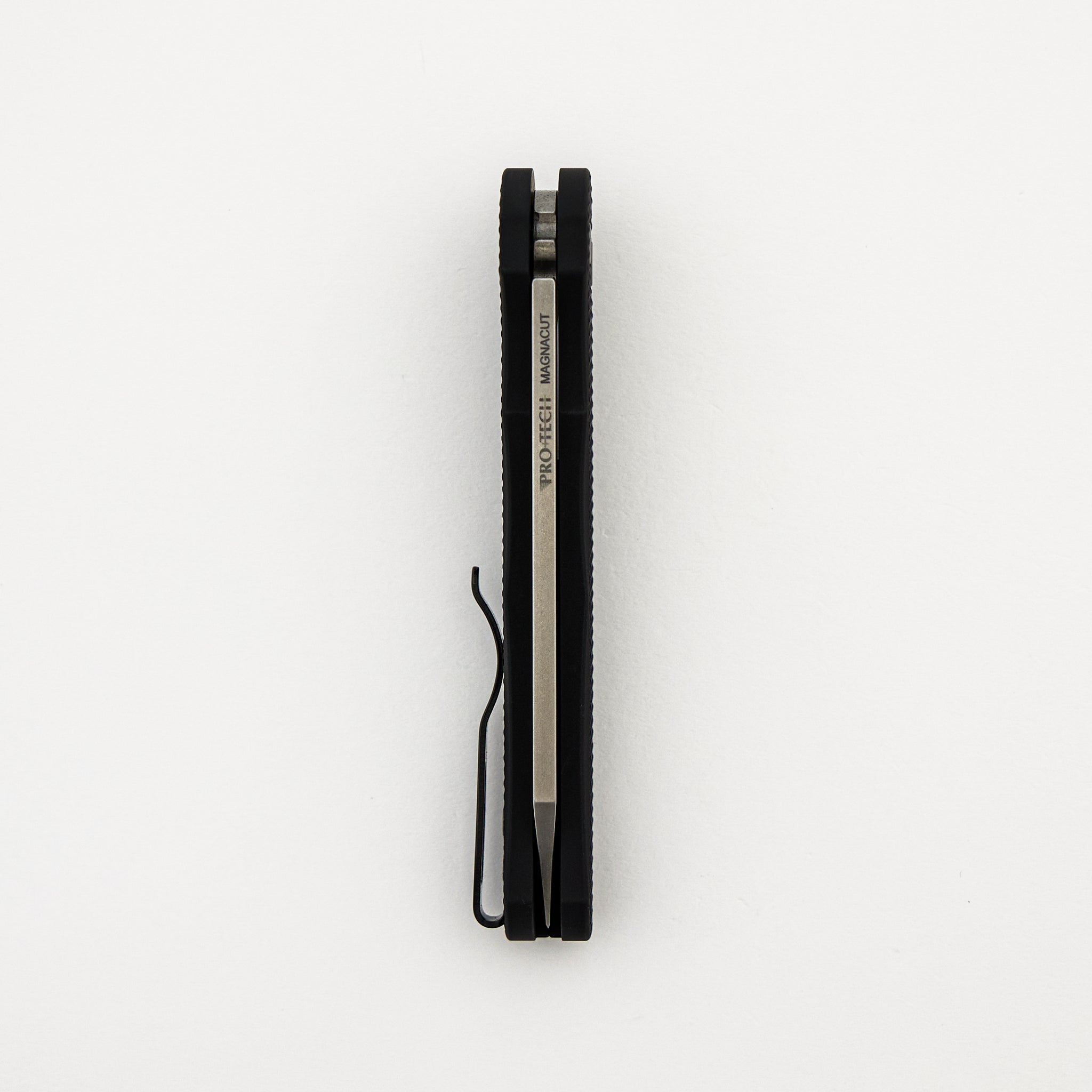 Malibu Flipper - Black Textured Handle - Stonewash Reverse Tanto MagnaCut Blade - 5405