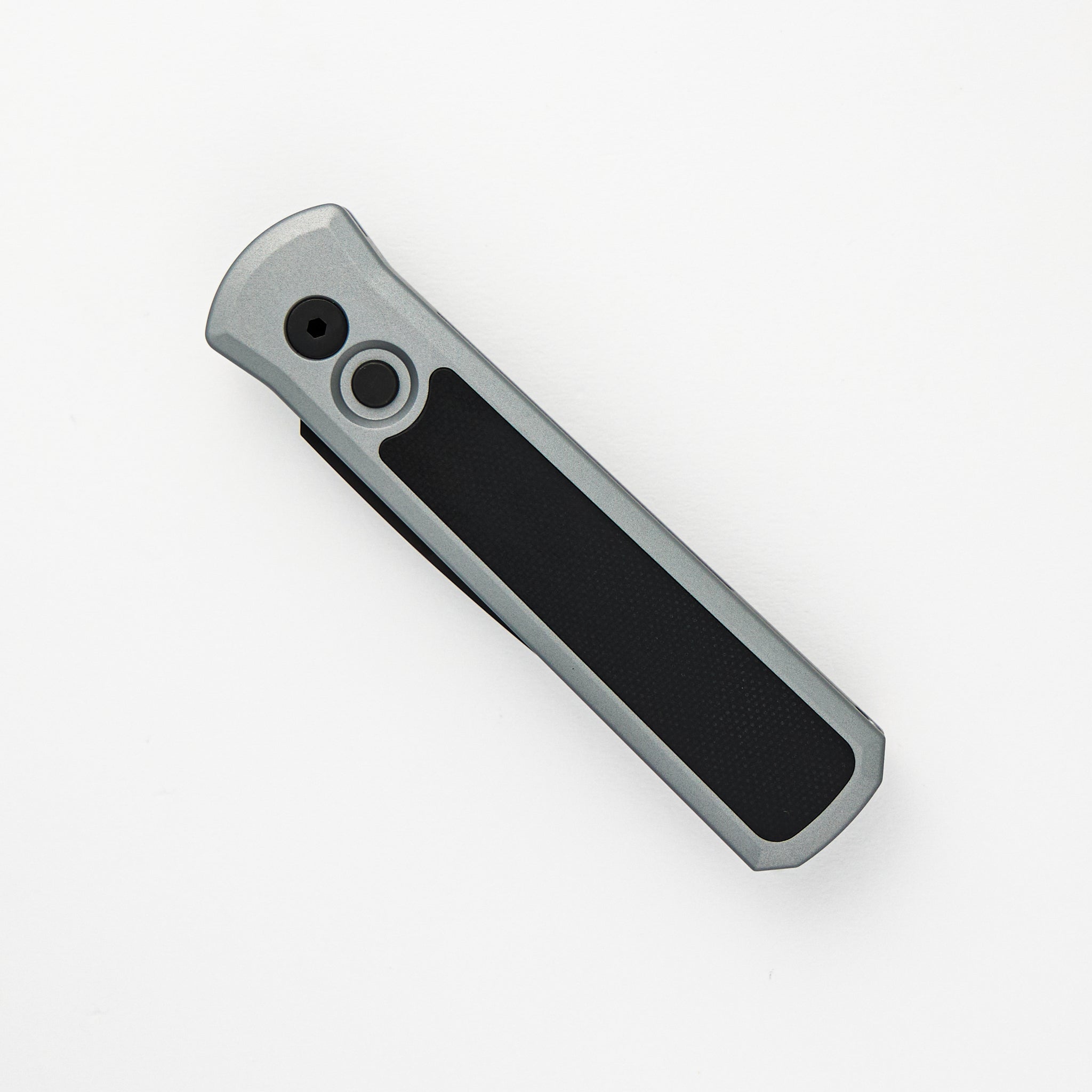 Godson – Grey Handle – Single Black G10 Inlay – DLC Black Blade – 756