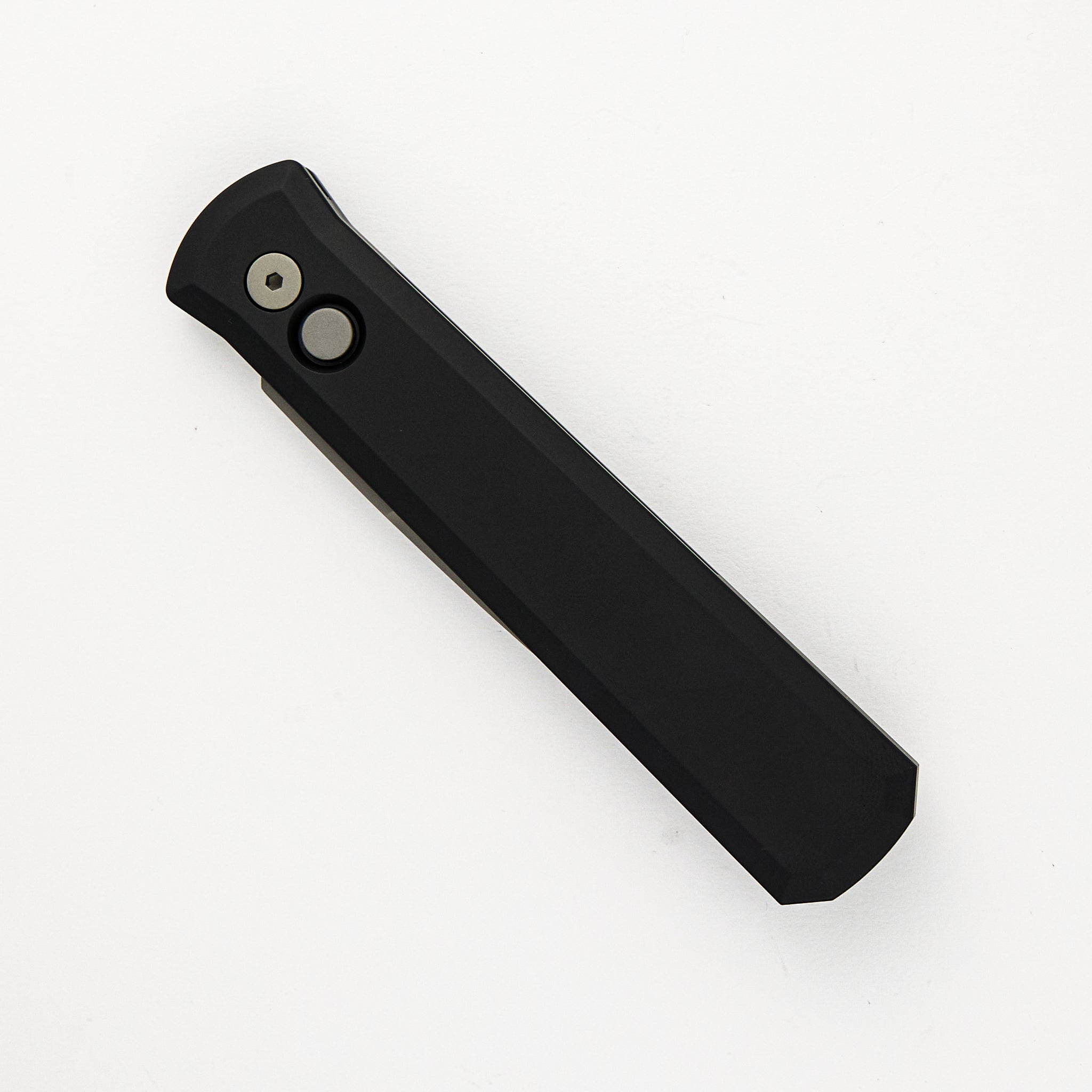 GODFATHER – Solid Black Handle – Blasted Blade Plain Edge 920