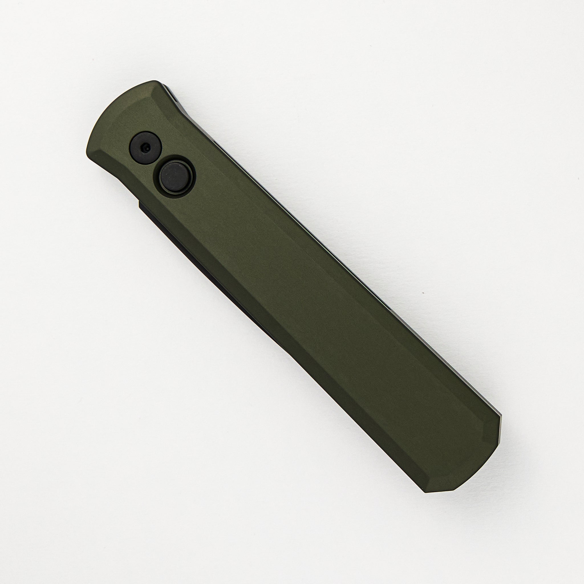 GODFATHER – Solid Green Handle – DLC Black Blade - Black Push Button 921-GREEN