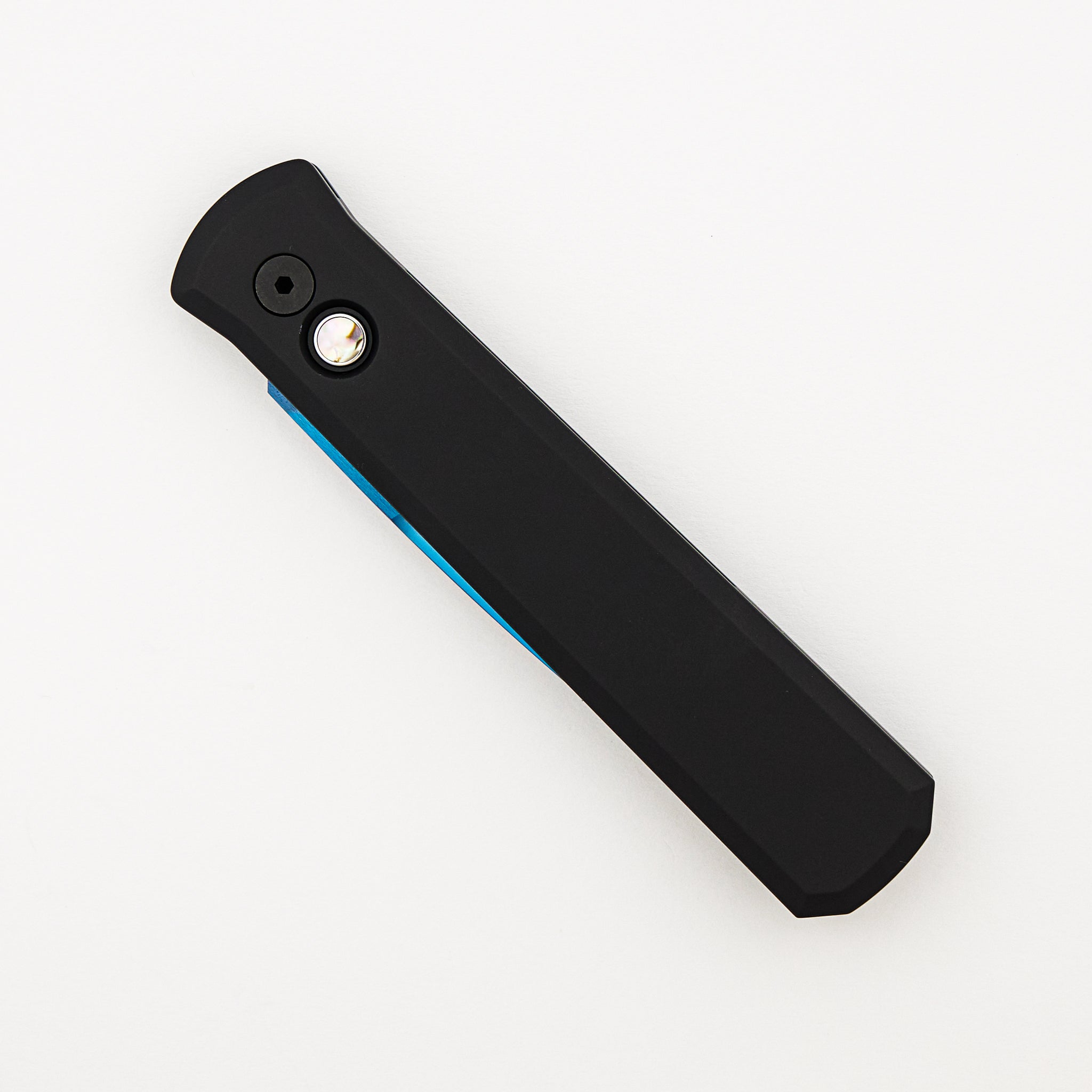 GODFATHER - 921 SB - Solid Black Handle - Sapphire Blue 154CM Blade
