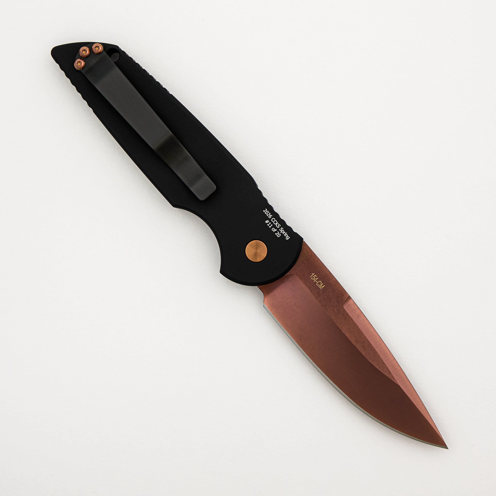 TR-3 - Tactical Response 3 - CCKSS26.TR3.1 - Black Aluminum Handle - Copper Rose PVD 154CM - Copper Rose Hardware