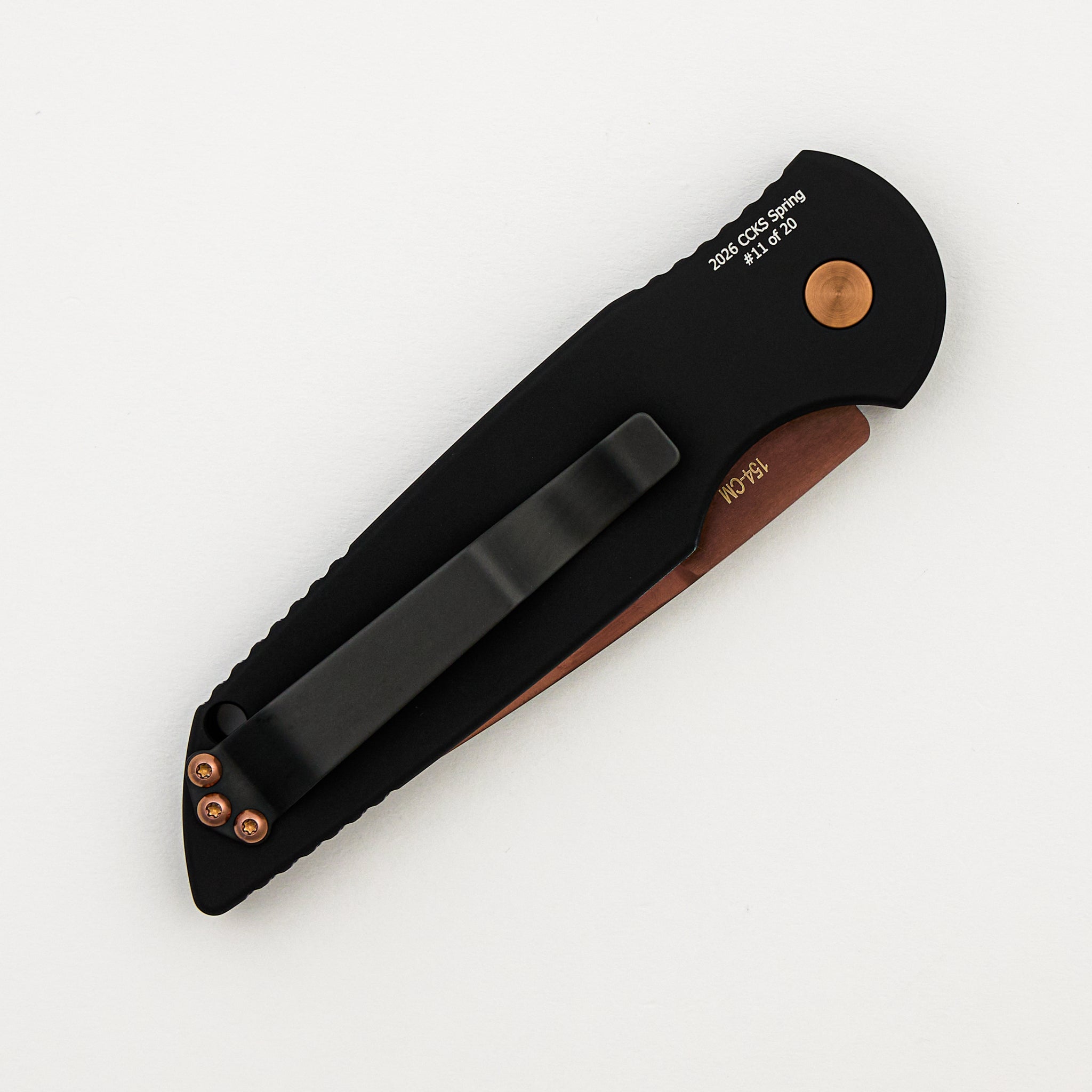 TR-3 - Tactical Response 3 - CCKSS26.TR3.1 - Black Aluminum Handle - Copper Rose PVD 154CM - Copper Rose Hardware