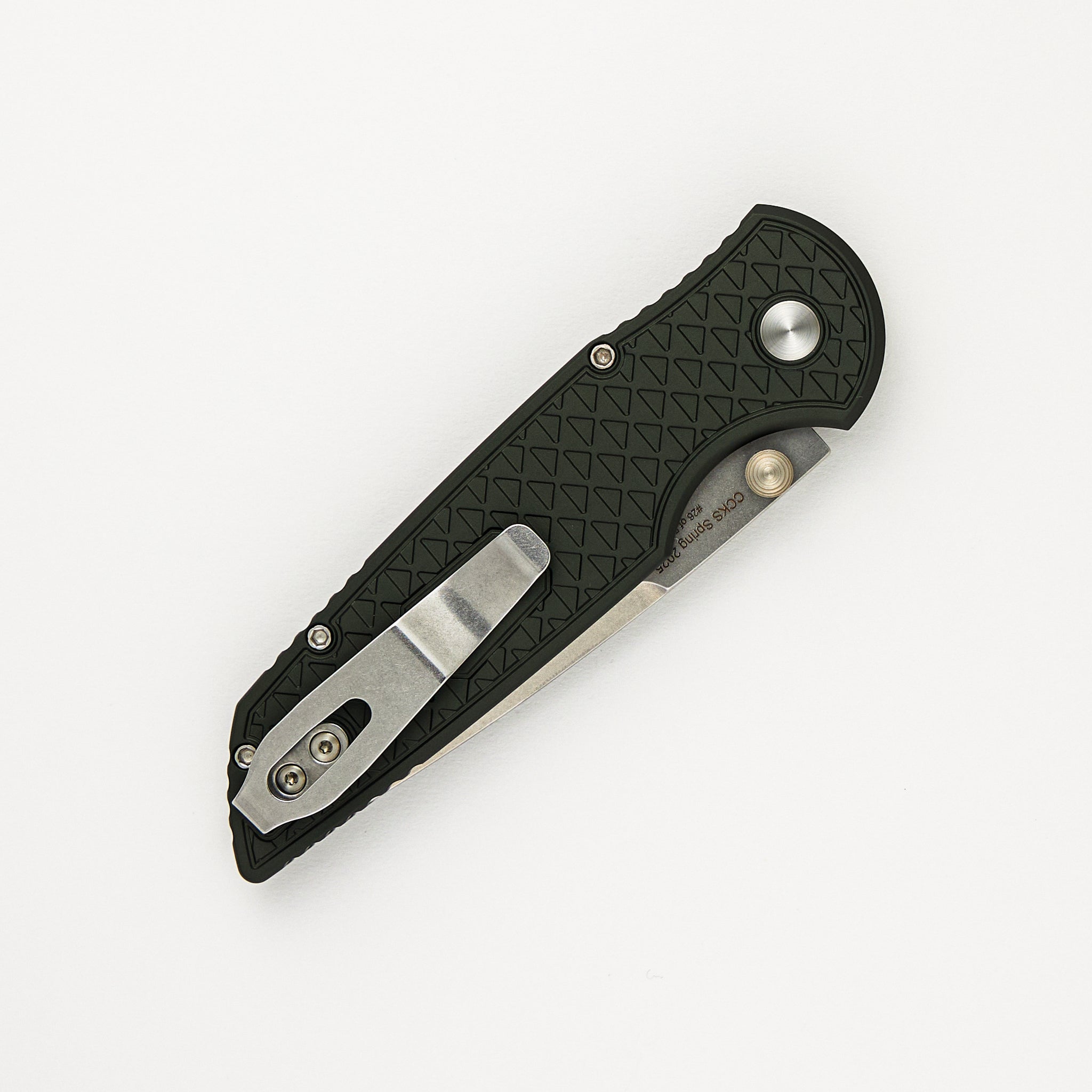 TR-3 Integrity - 2025 CCKS Spring - "Relic" Textured Green Handle - S35VN Blade
