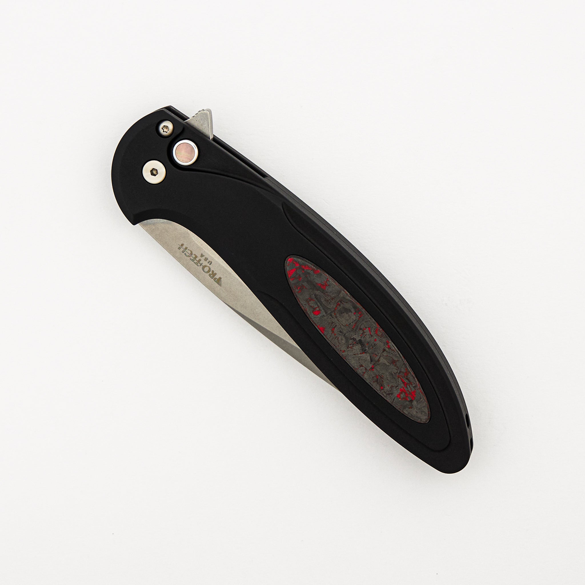 Cambria 2 - CF2101-LTD TC Red - Black Aluminum Handle - Red Techocarbo Inlay - MagnaCut Blade