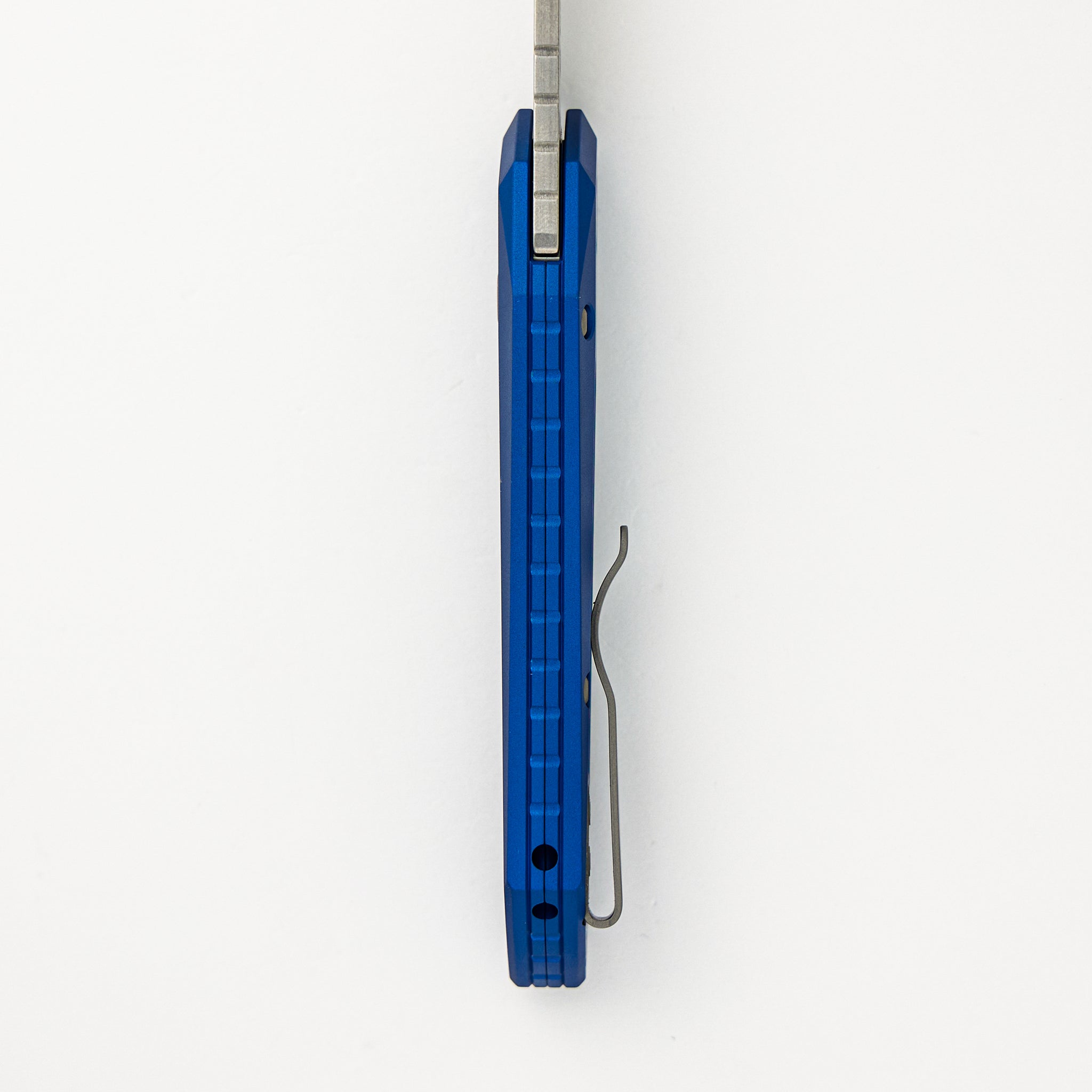 Oligarch - Blue Aluminum Handle - Stonwashed MagnaCut Blade DS101-BLUE (Sinkevich Design)