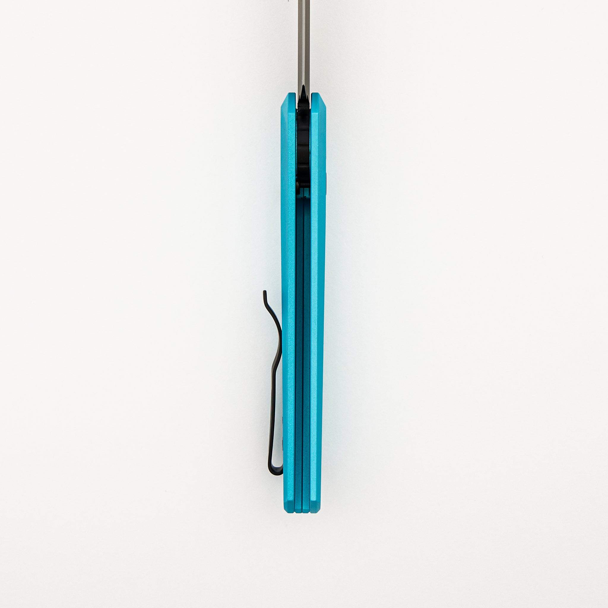 Oligarch - Solid T. Blue Aluminum Handle - DLC Black MagnaCut Blade DS103-T.Blue (Sinkevich Design)