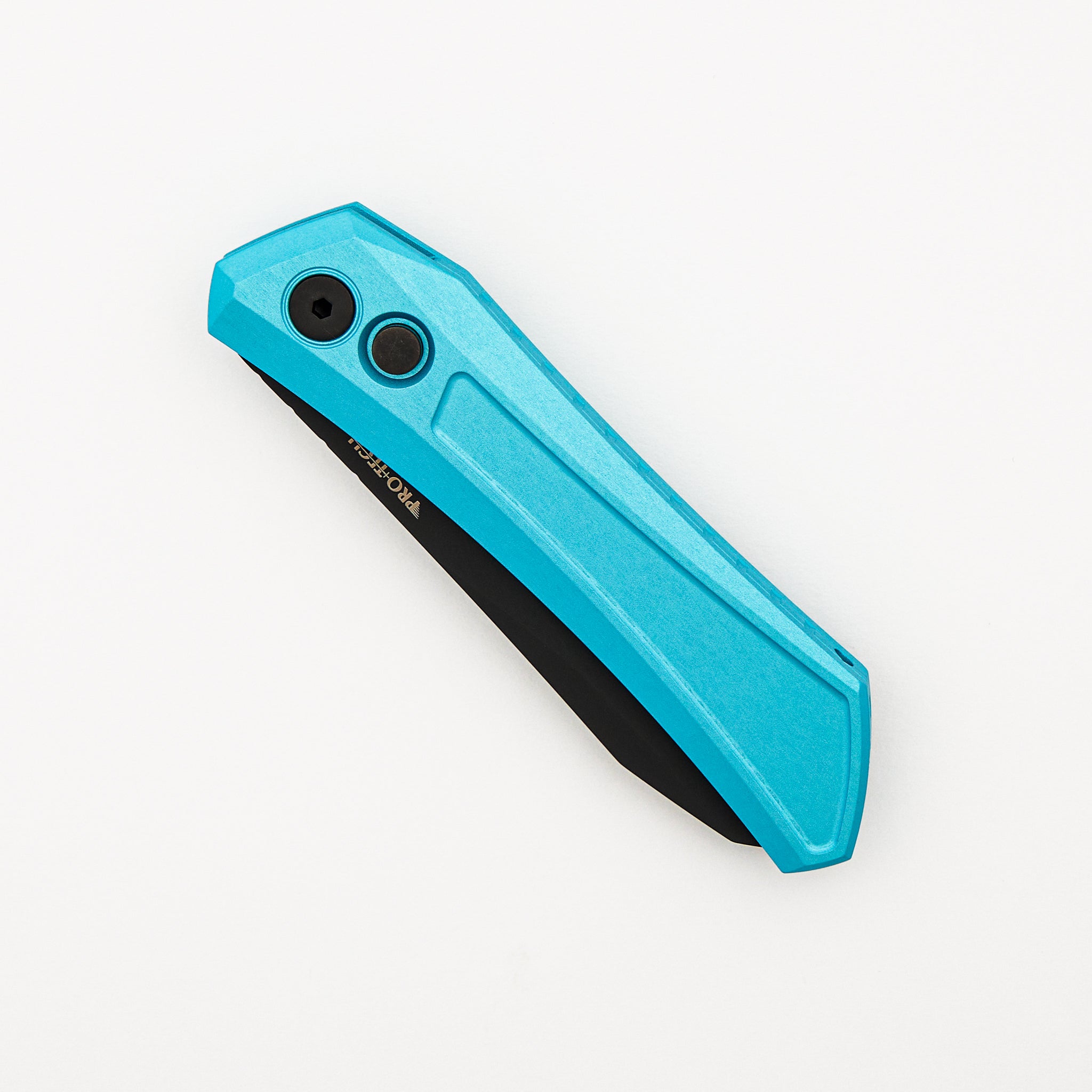Oligarch - Solid T. Blue Aluminum Handle - DLC Black MagnaCut Blade DS103-T.Blue (Sinkevich Design)