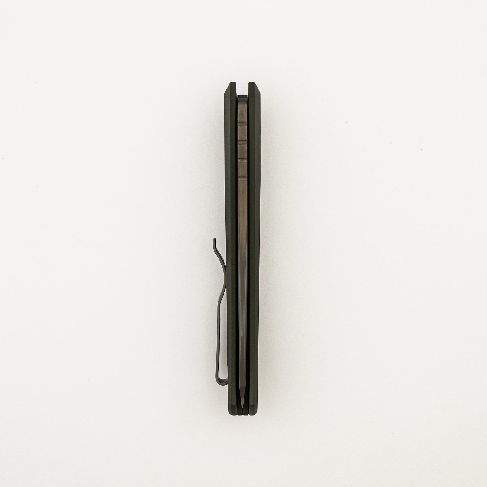 Oligarch - Solid Green Aluminum Handle - Smokey Grey DLC Magnacut Blade - DS121-GREEN (Sinkevich Design)
