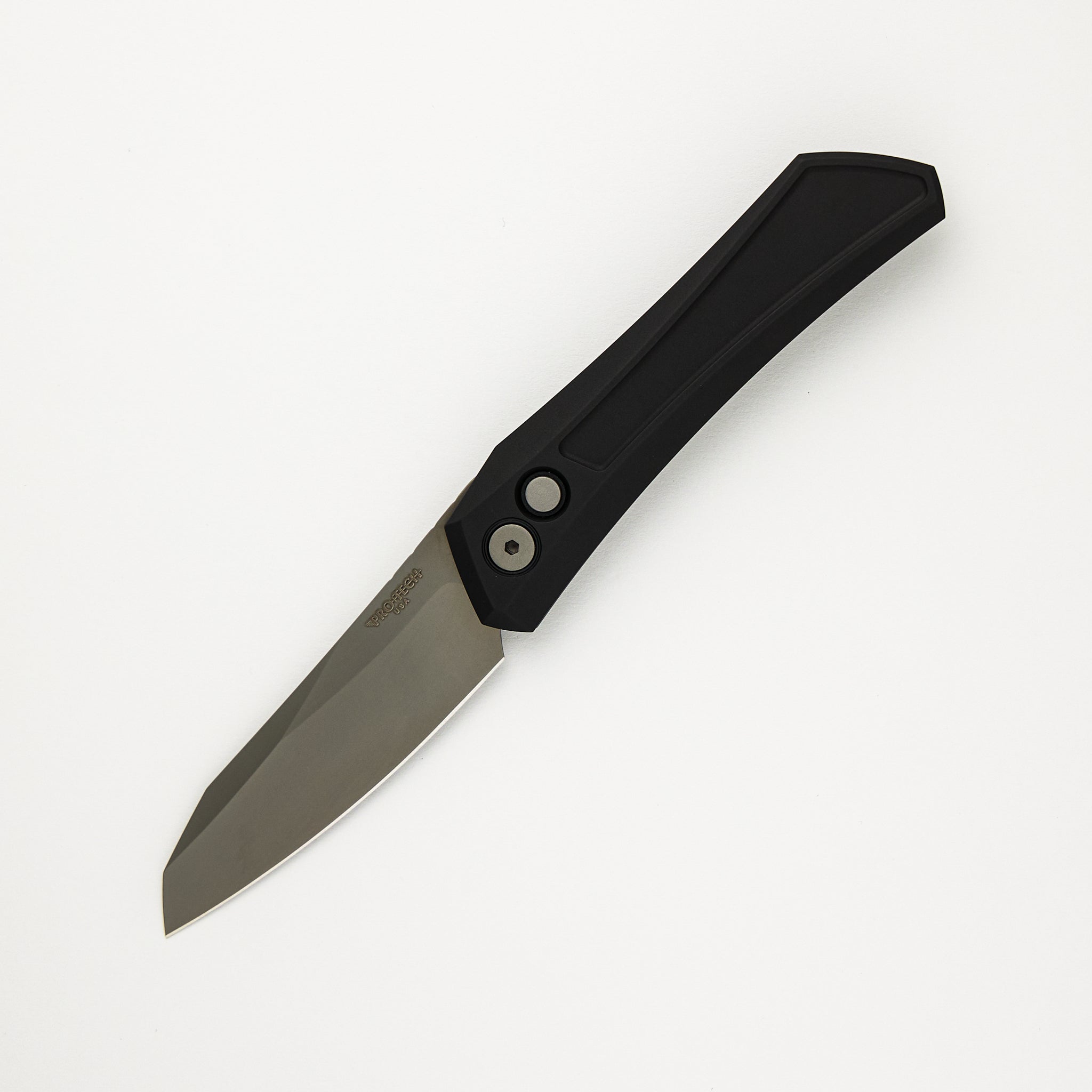 Oligarch Auto - Black Aluminum Handle - Smoky Grey DLC MagnaCut Blade - DS121 (Sinkevich Design)