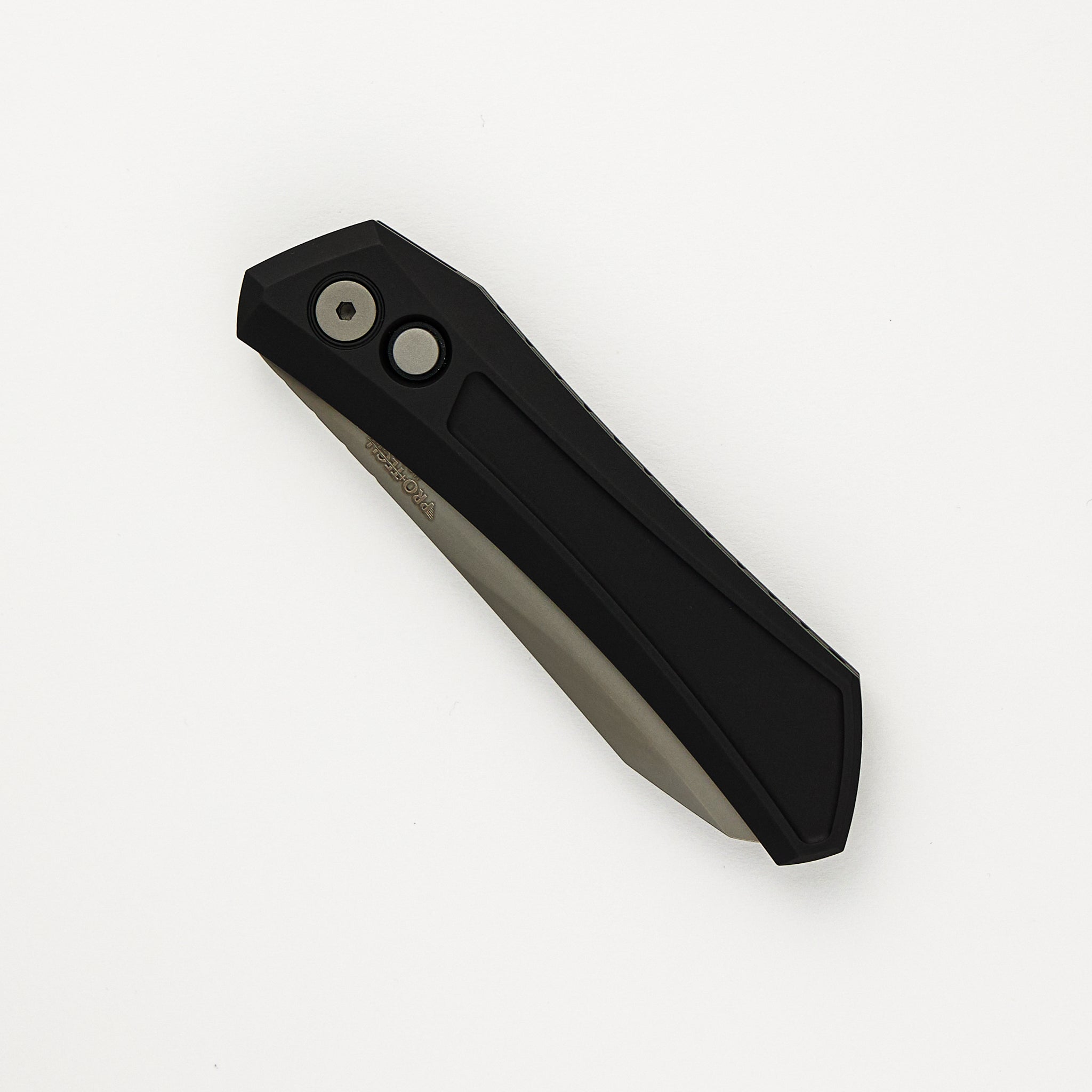Oligarch Auto - Black Aluminum Handle - Smoky Grey DLC MagnaCut Blade - DS121 (Sinkevich Design)