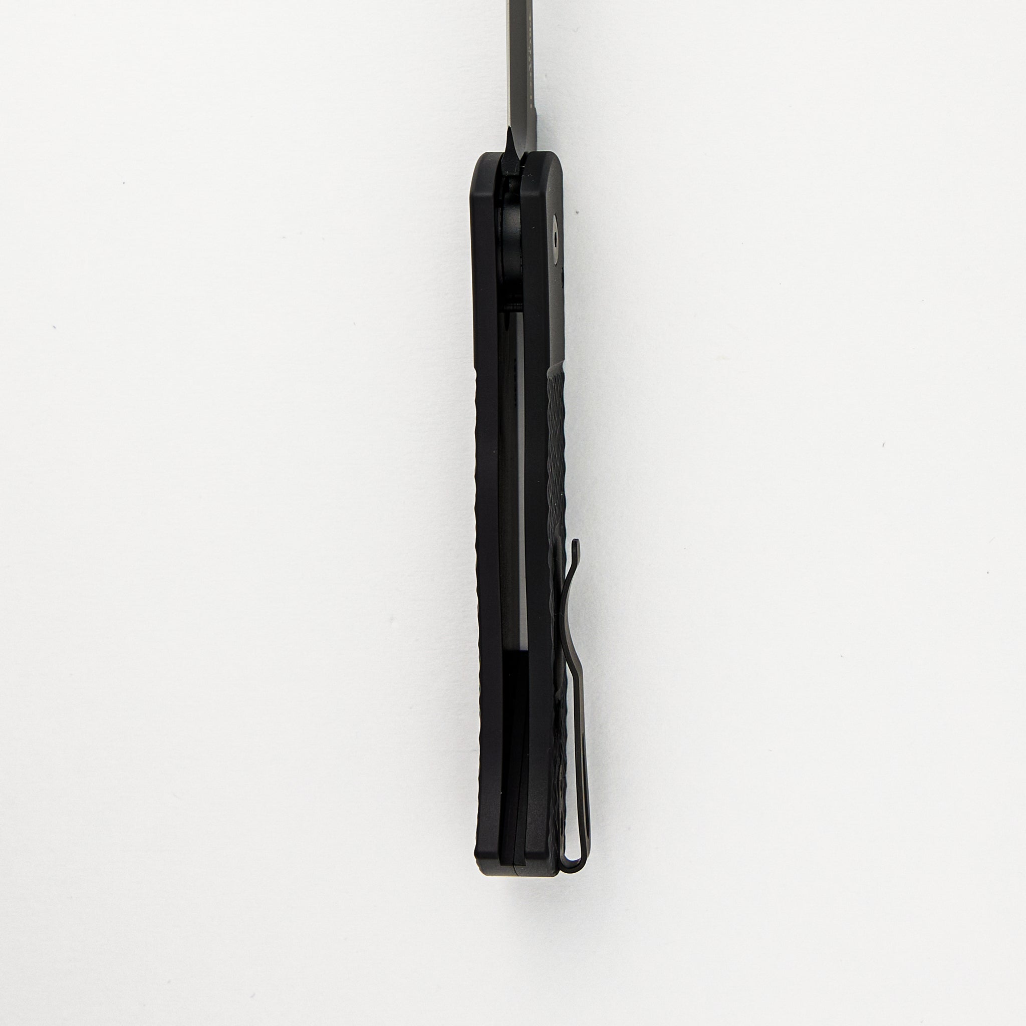 CQC7 Auto E7A06-LH-20CV - Left Handed, Black Textured Handle, DLC Black Spear Point 20CV Blade (Emerson Design)