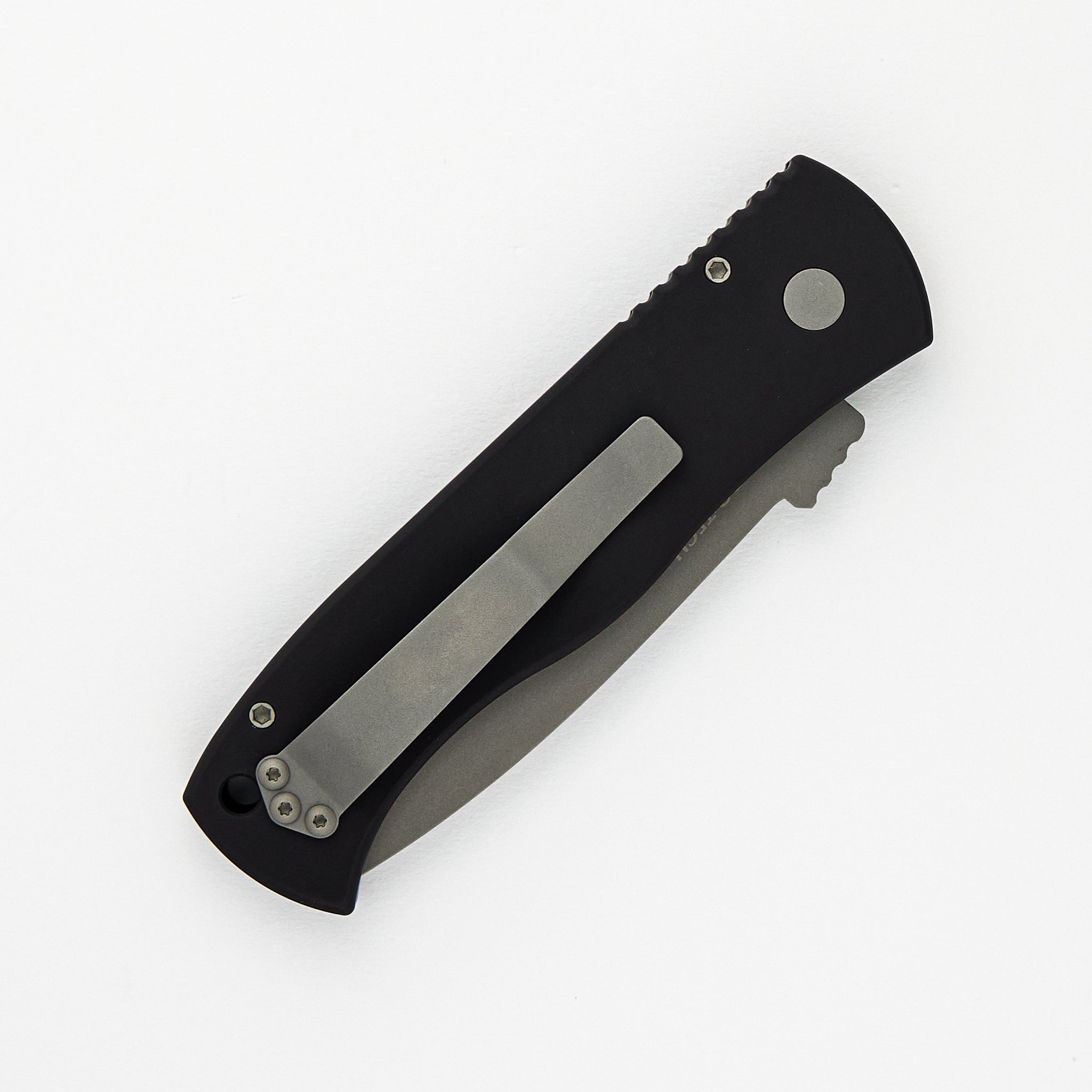 Emerson CQC7 Tanto Auto – Black Handle – Blasted 154CM Blade E7T01
