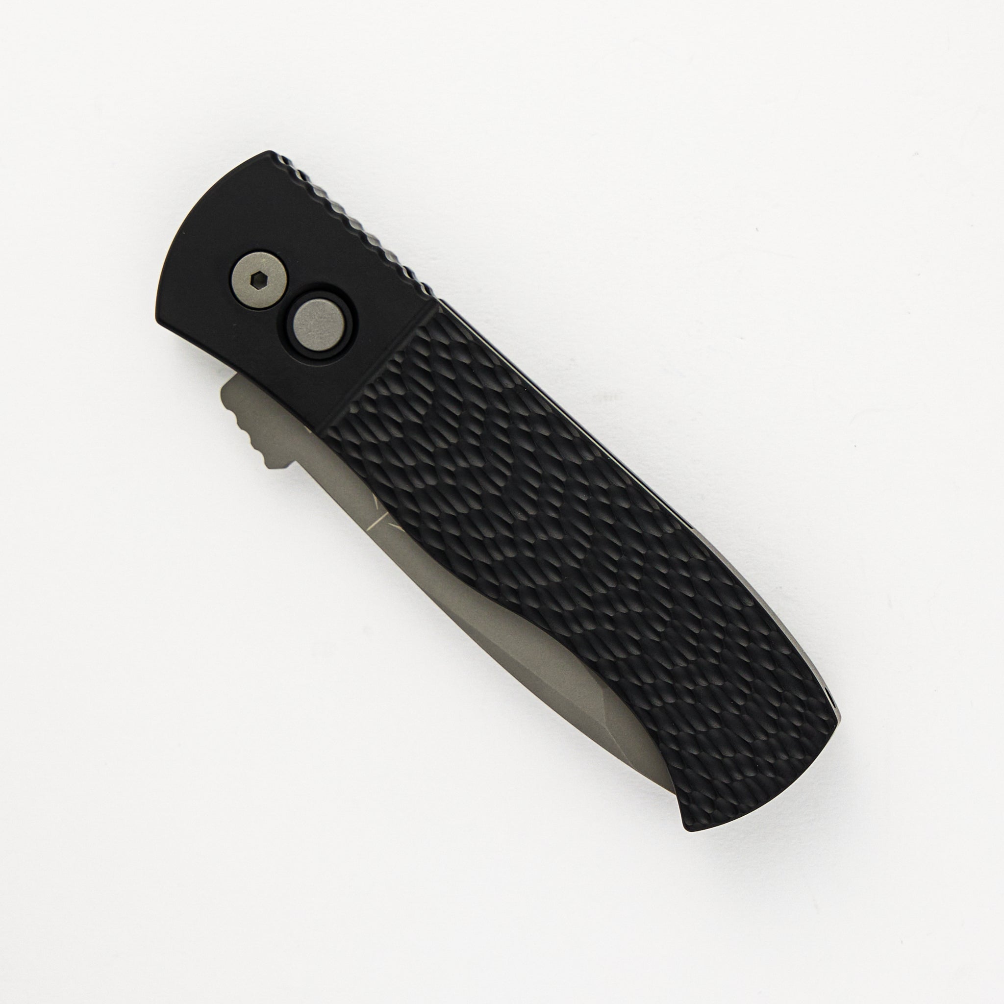 CQC7 Auto – Black Textured Handle – Blasted Tanto Blade – E7T05 (Emerson Design)