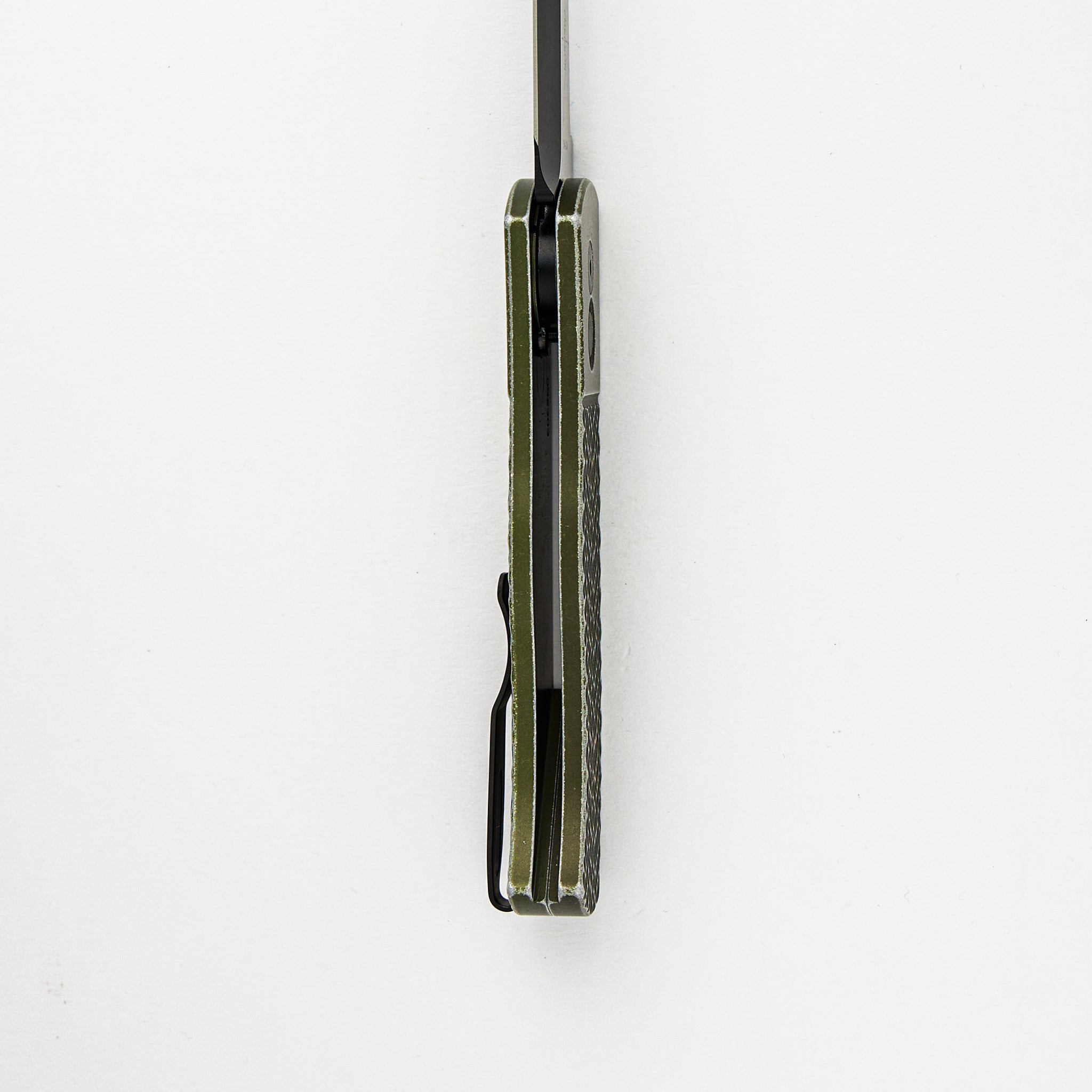 Emerson CQC7 Auto - Green "Battle Worn" Jigged Textured Handle - 2-tone DLC/Satin 154cm Tanto Blade E7T15-BW-GREEN