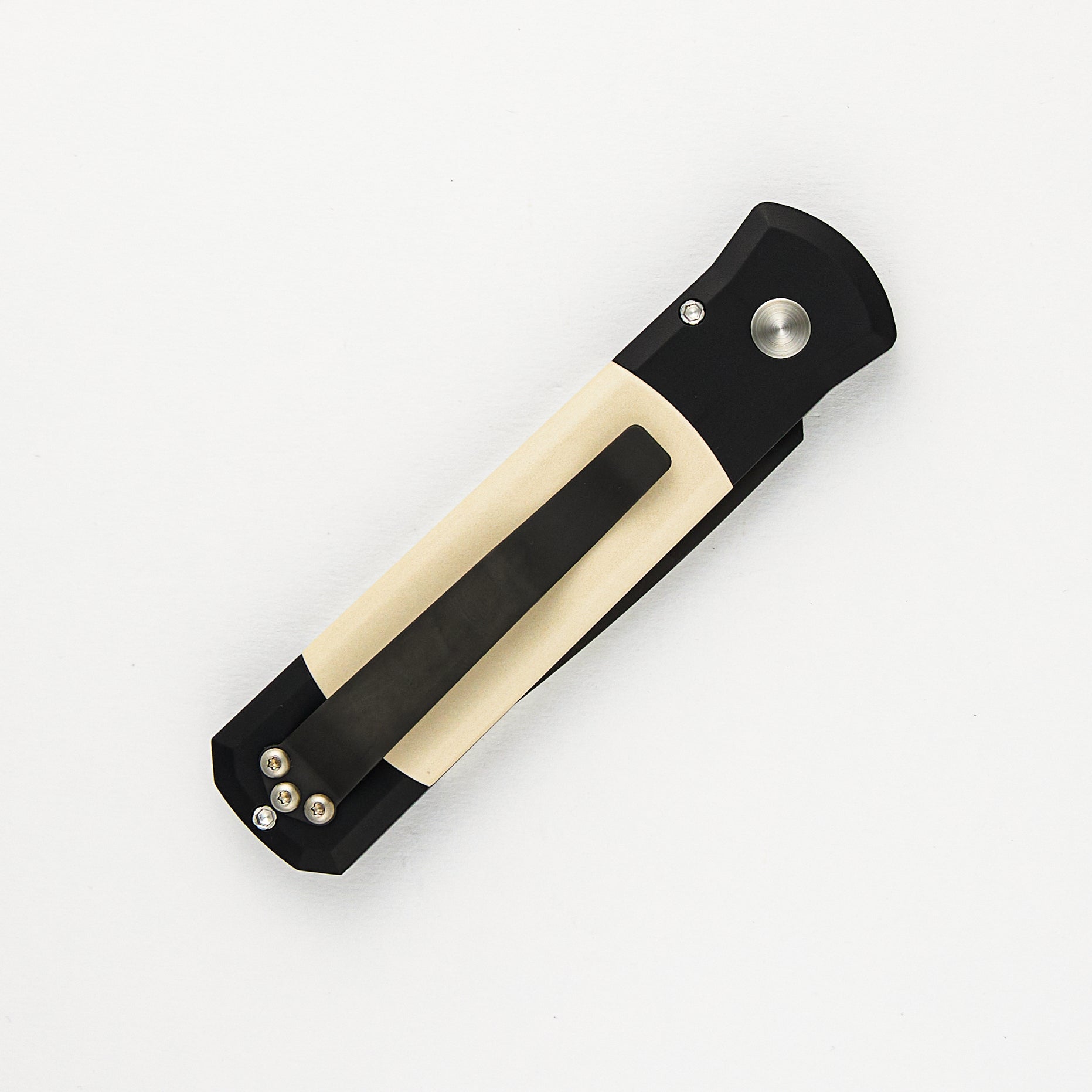Godson – Tuxedo – Black Handle - Ivory Micarta – Black 154CM Blade 752